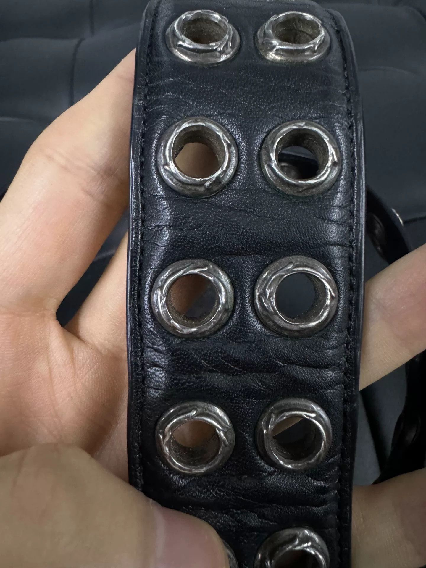 Chrome Hearts Chrome Hearts Punctured Belt with Silver Studs Size ONE SIZE - 2 Thumbnail