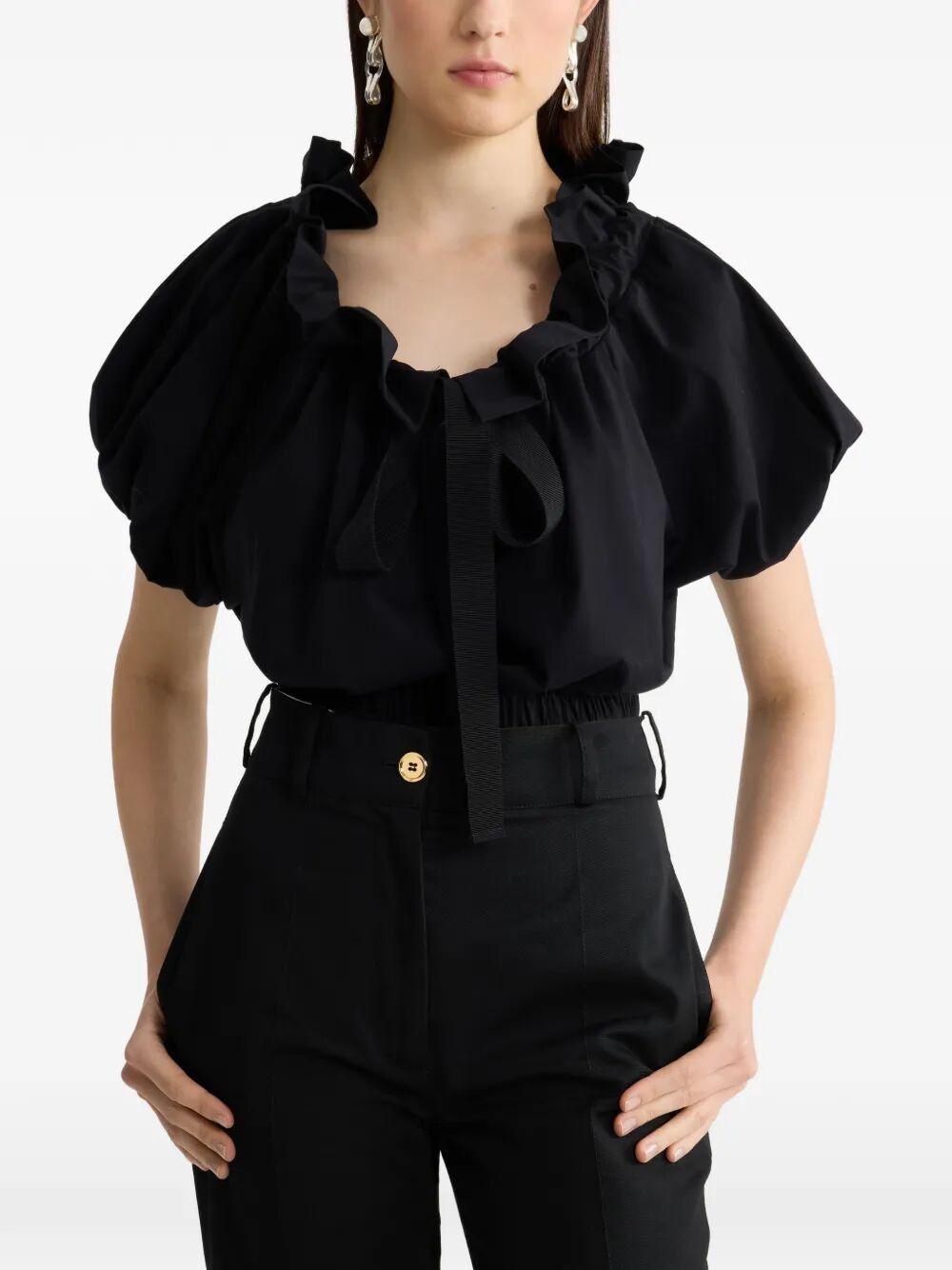 Patou CROPPED VOLUME JERSEY TOP Size M / US 6-8 / IT 42-44 - 6 Thumbnail