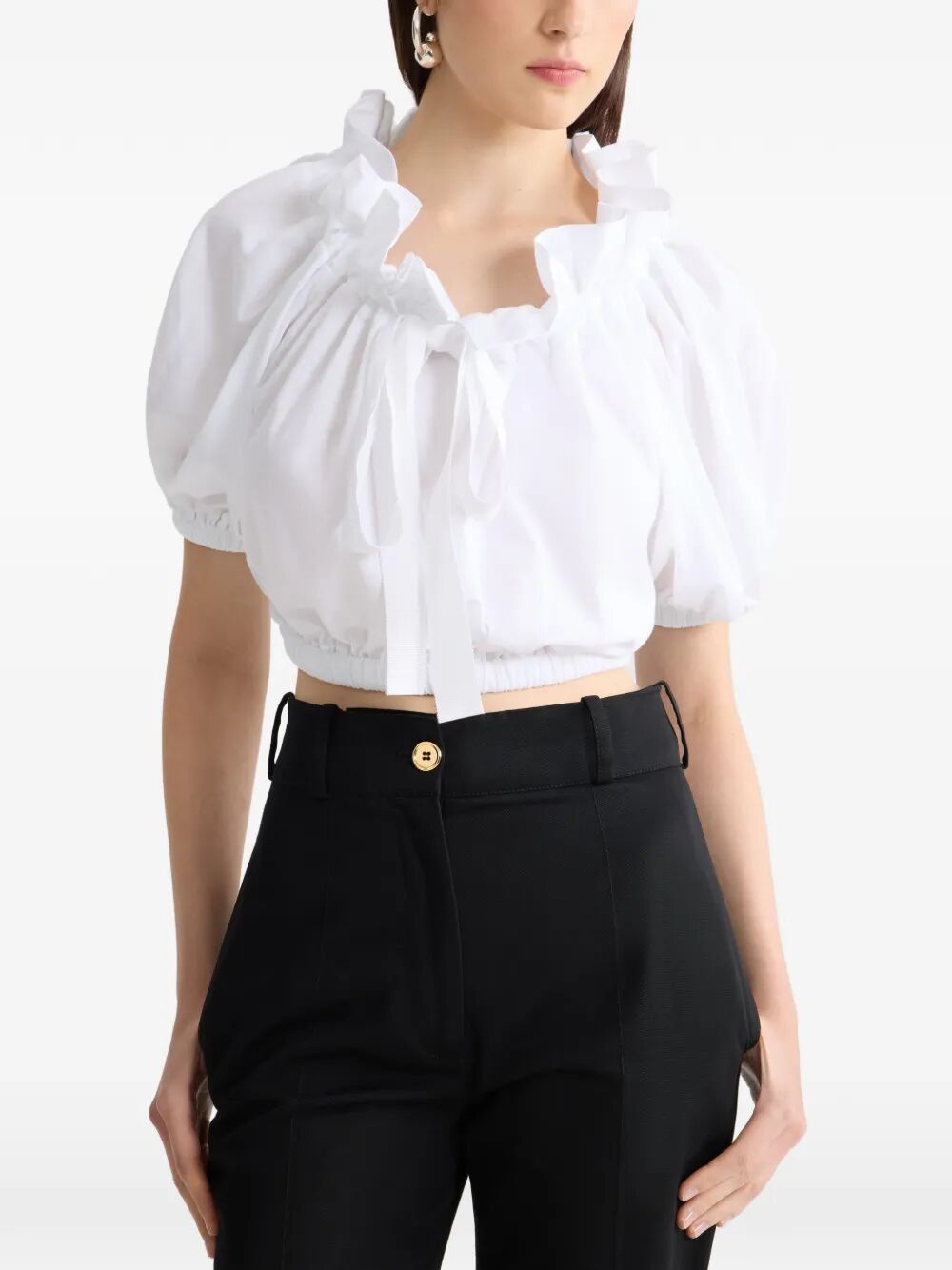 Patou CROPPED VOLUME JERSEY TOP Size M / US 6-8 / IT 42-44 - 7 Thumbnail