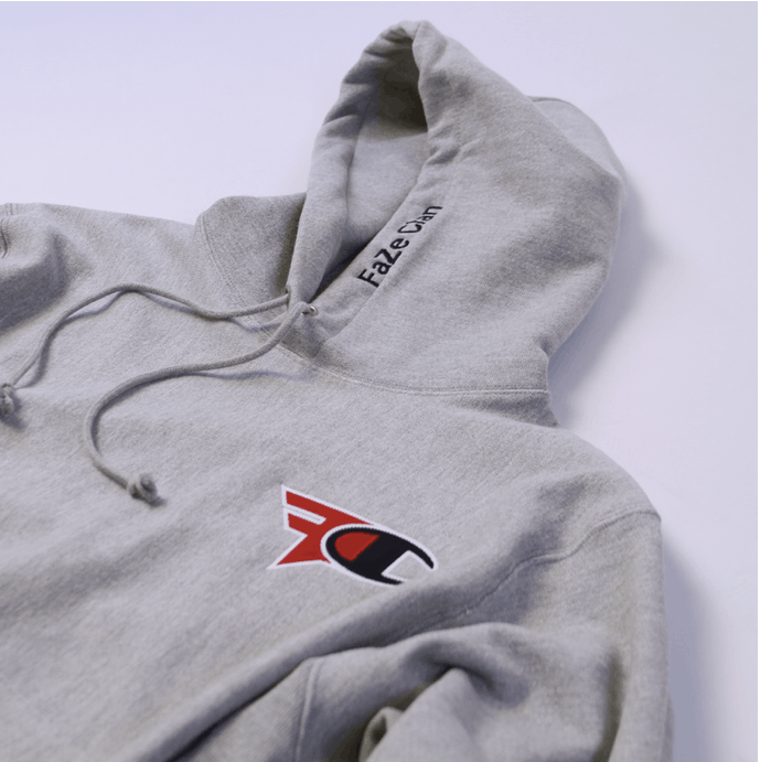 Faze clan store champion hoodie grey