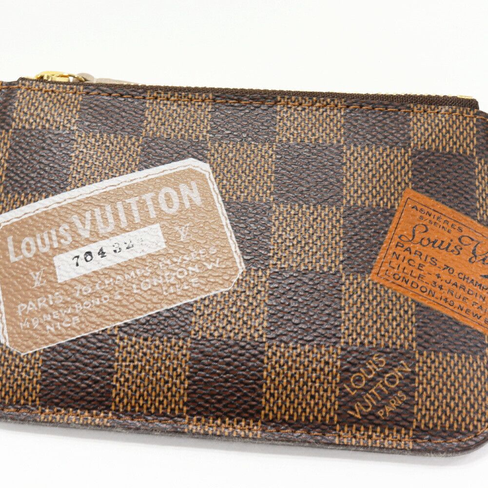 Louis Vuitton Louis Vuitton Louis Vuitton Pochette Clé Damier Coin Case Key Case Textile Coin Case N63086 DUTY FREE for USA Size ONE SIZE - 5 Thumbnail