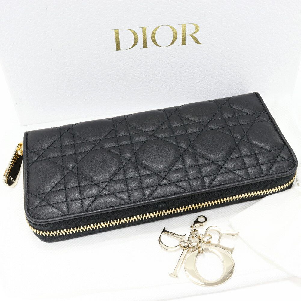 Dior Dior Dior Lady Dior Voyageur Lambskin Long Wallet Leather Long Wallet S0007ONMJ_M900 DUTY FREE for USA Size ONE SIZE - 2 Thumbnail
