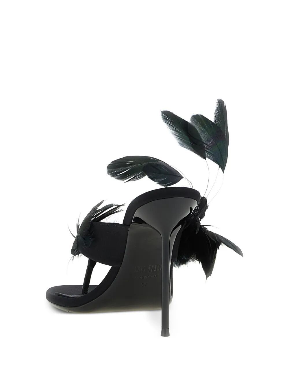 Paris Texas "LIDIA" FEATHER THONG MULE T. 105 Size US 11 / IT 41 - 3 Thumbnail