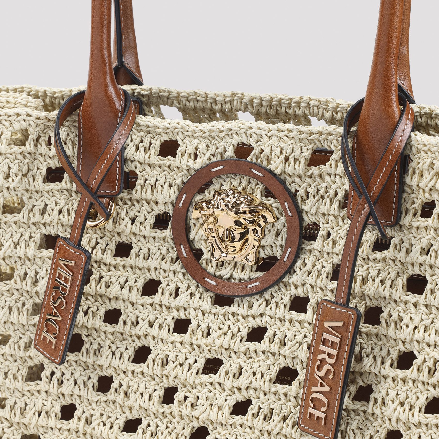 Versace Versace Rafia Large Tote Bag Size ONE SIZE - 3 Thumbnail