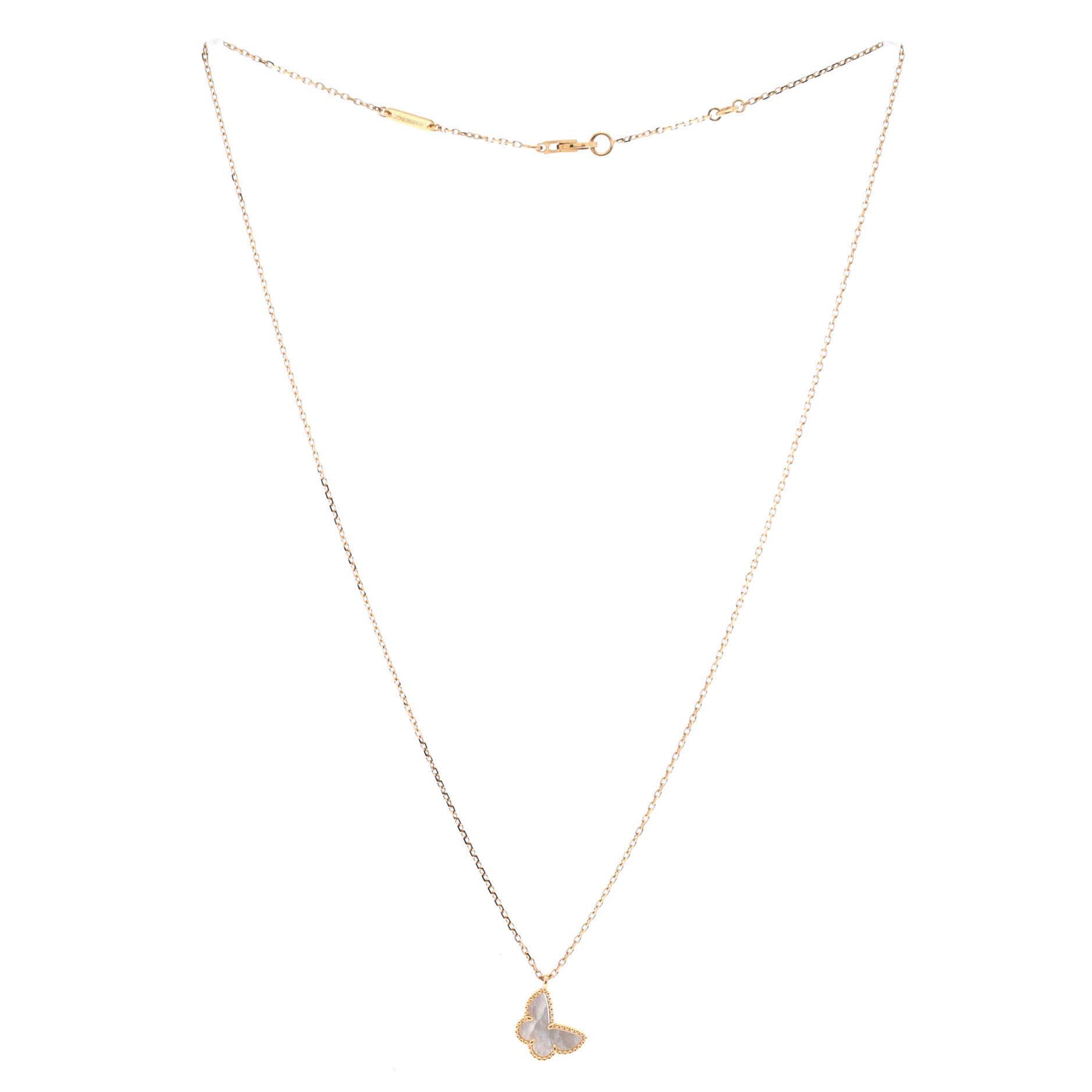 Van Cleef & Arpels Sweet Alhambra Butterfly Pendant Necklace Size ONE SIZE - 3 Thumbnail