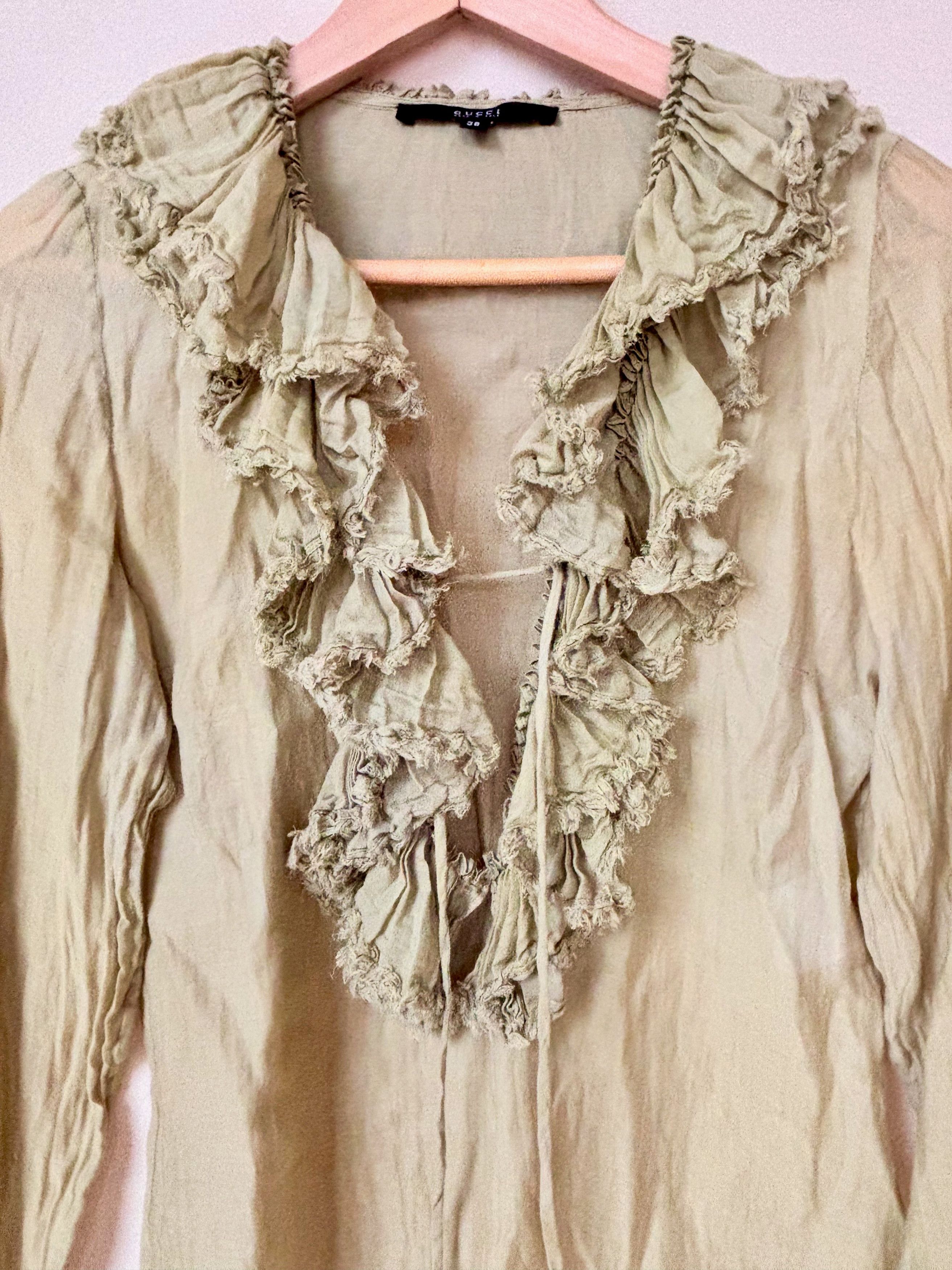 Gucci Blouse à volants Size XS / US 0-2 / IT 36-38 - 2 Thumbnail
