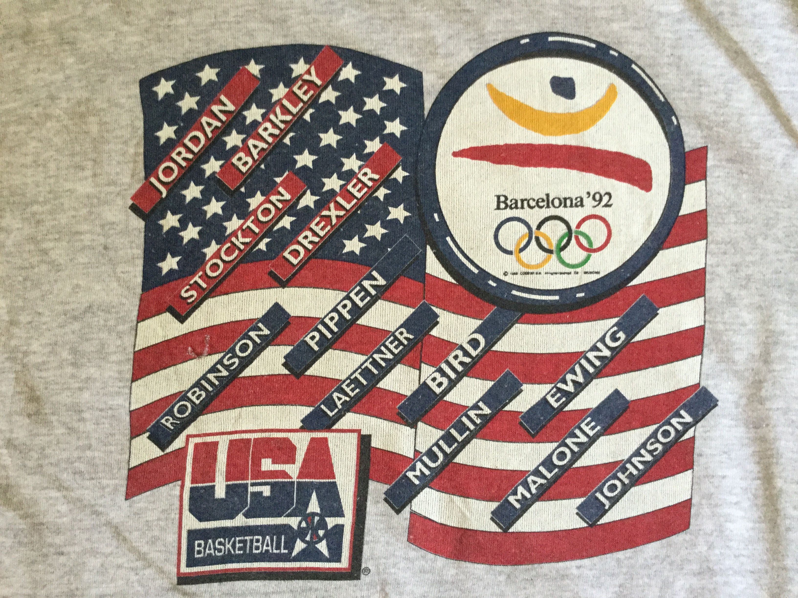 NBA Vintage 90s 1992 Olympic Champions USA Basketball Dream Team Size US L / EU 52-54 / 3 - 4 Thumbnail