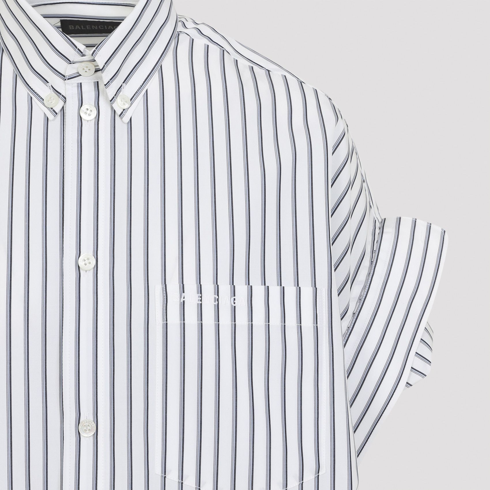 Balenciaga Balenciaga Tucked Sleeve Shirt Size S / US 4 / IT 40 - 4 Thumbnail