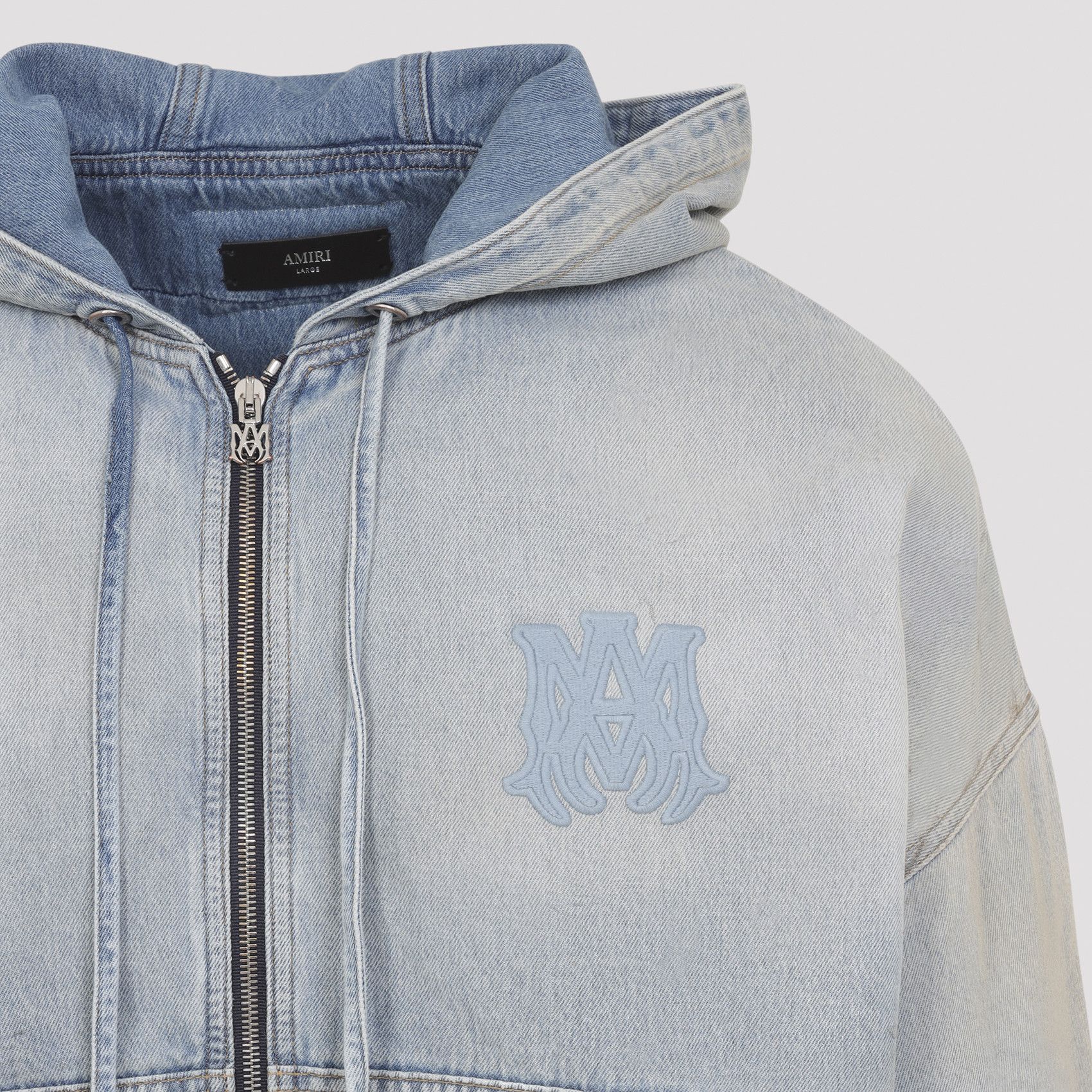 Amiri Amiri Ma Denim Zip Hoodie Size US XL / EU 56 / 4 - 4 Thumbnail