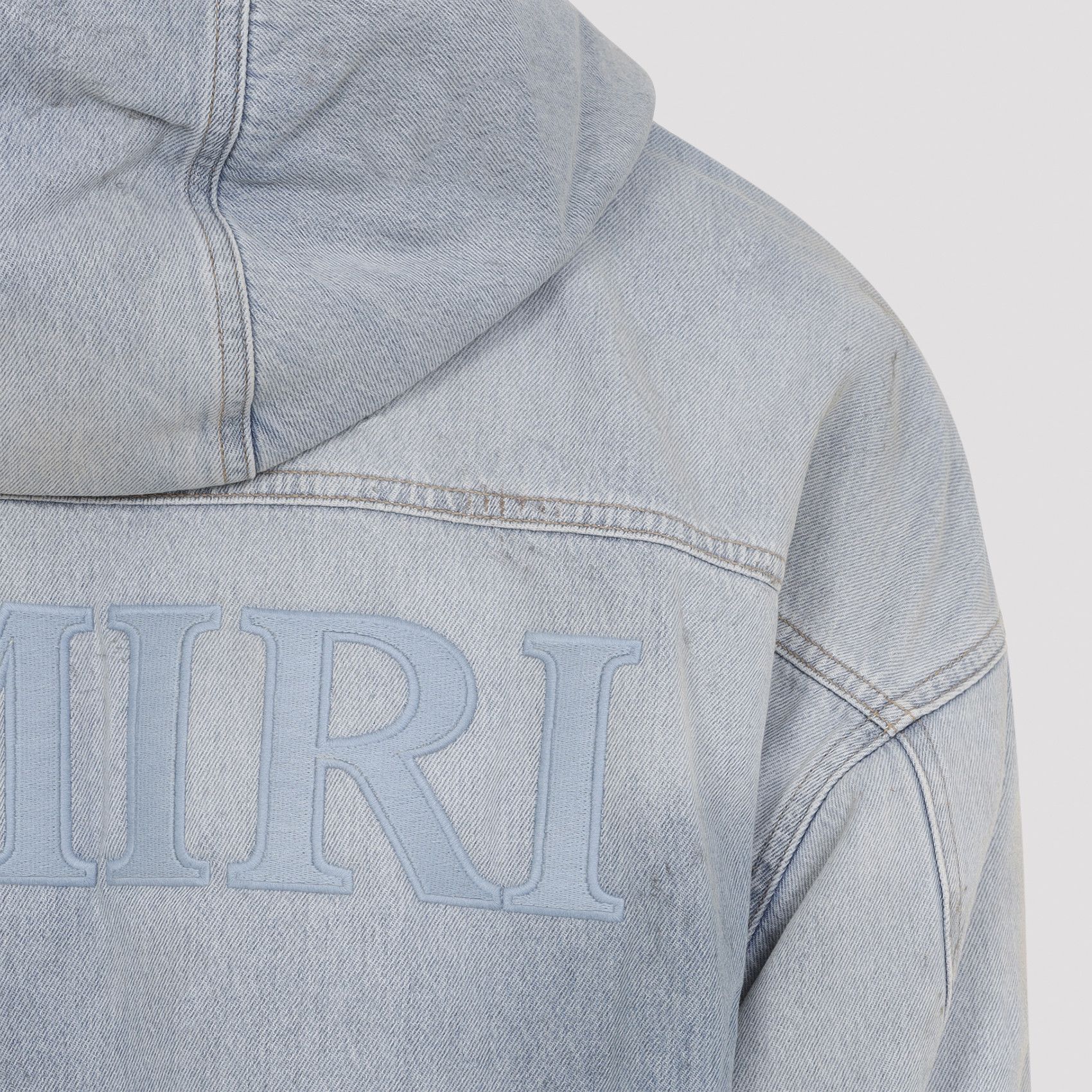 Amiri Amiri Ma Denim Zip Hoodie Size US XL / EU 56 / 4 - 5 Thumbnail