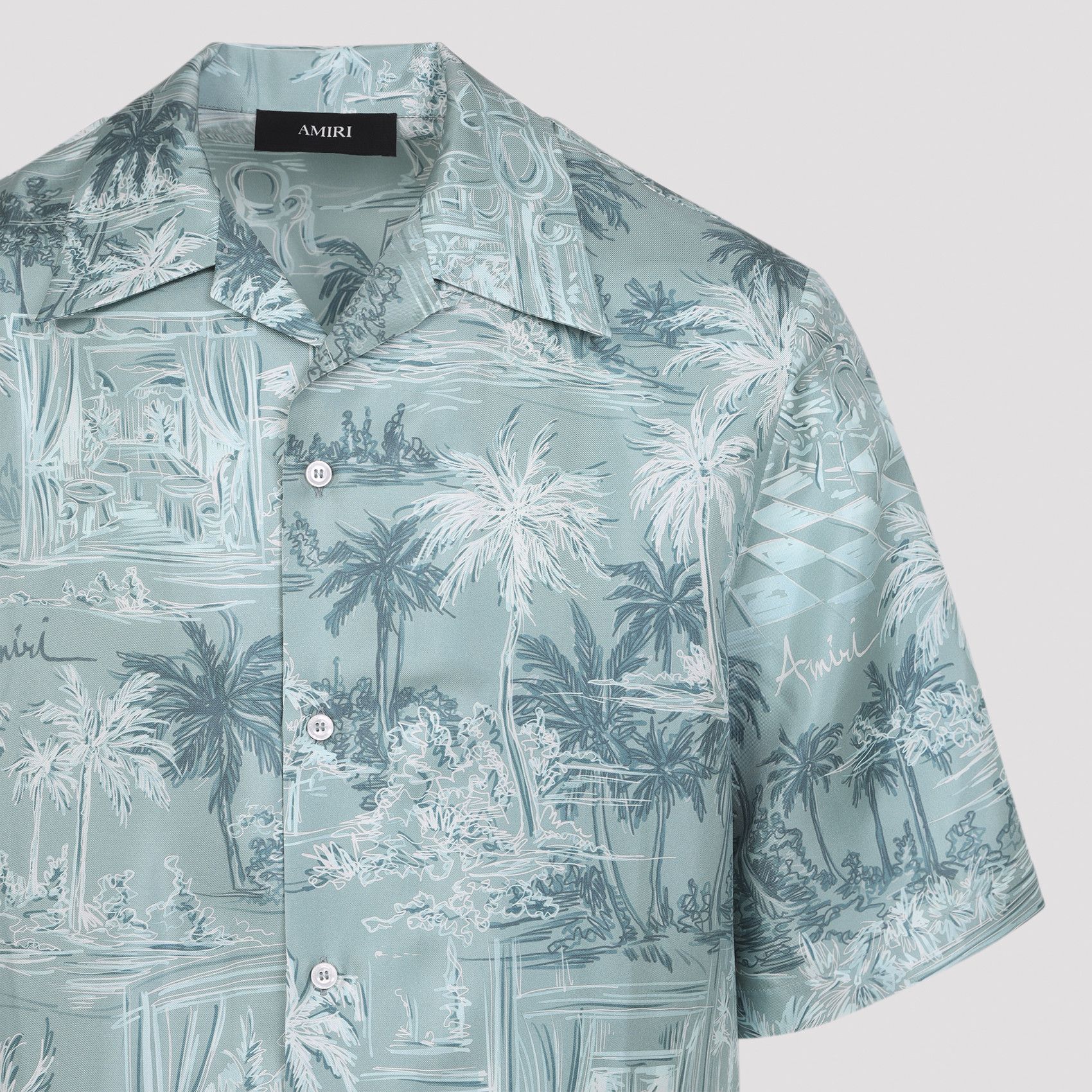 Amiri Amiri Chateau Sketch Bowling Shirt Size US M / EU 48-50 / 2 - 3 Thumbnail