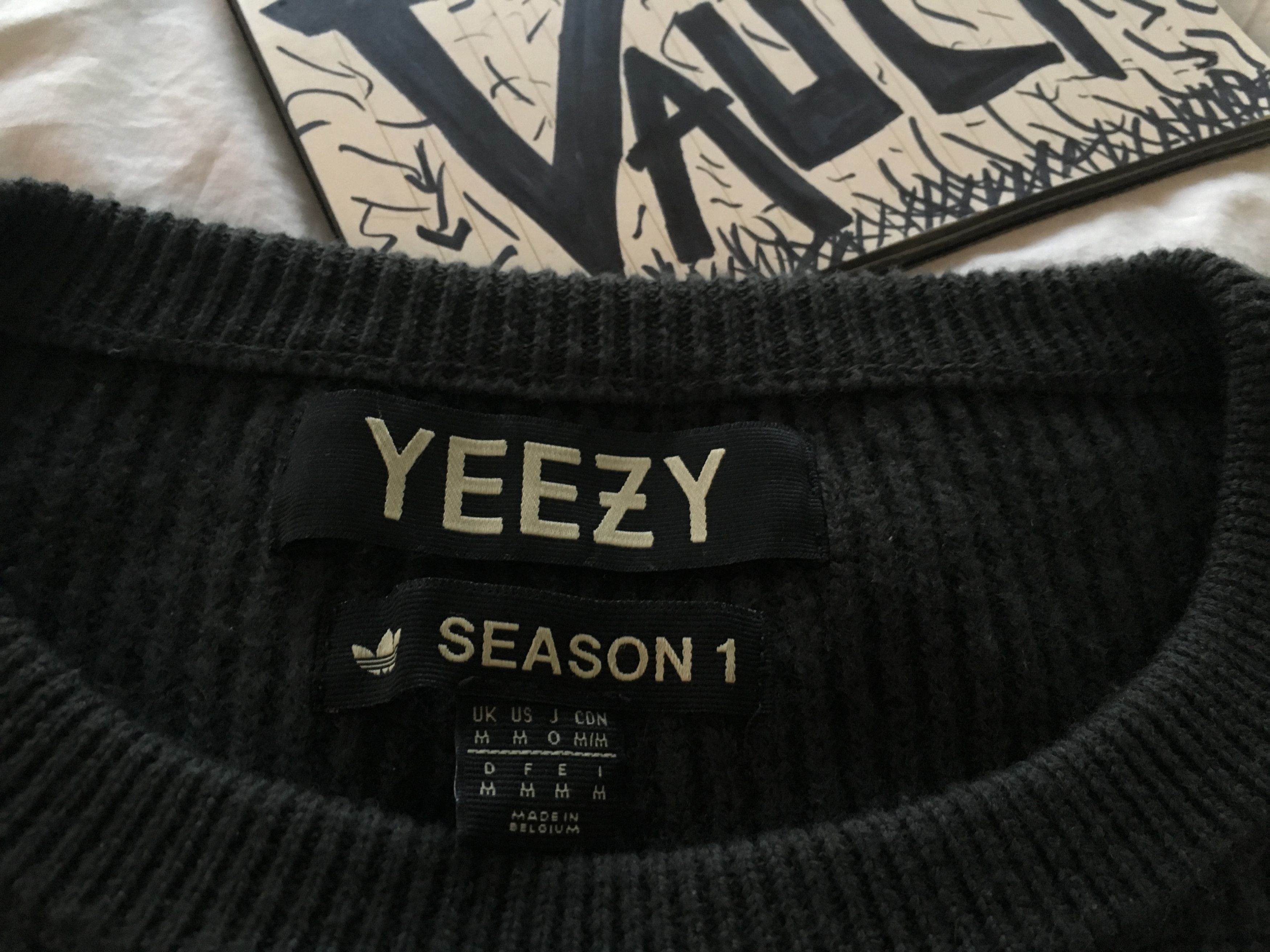 yeezy season 1 distressed sweater