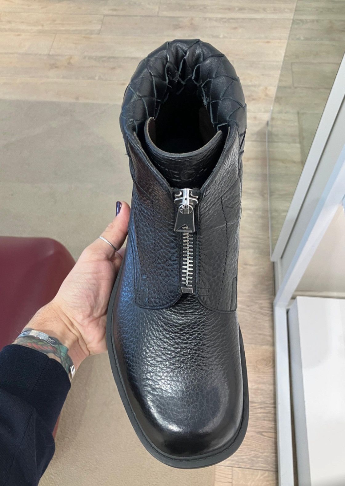 Bottega Veneta Bottega Veneta Haddock Intercciato Zip Up Ankle Boots Size US 6 / EU 39 - 6 Thumbnail