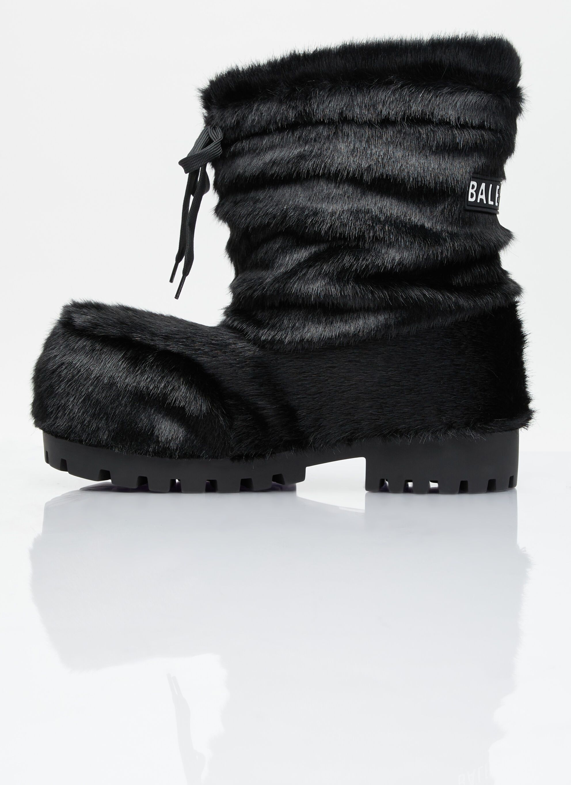 Balenciaga Black Alaska Fake Mink Fur Low Boots Size US 7 / IT 37 - 3 Thumbnail
