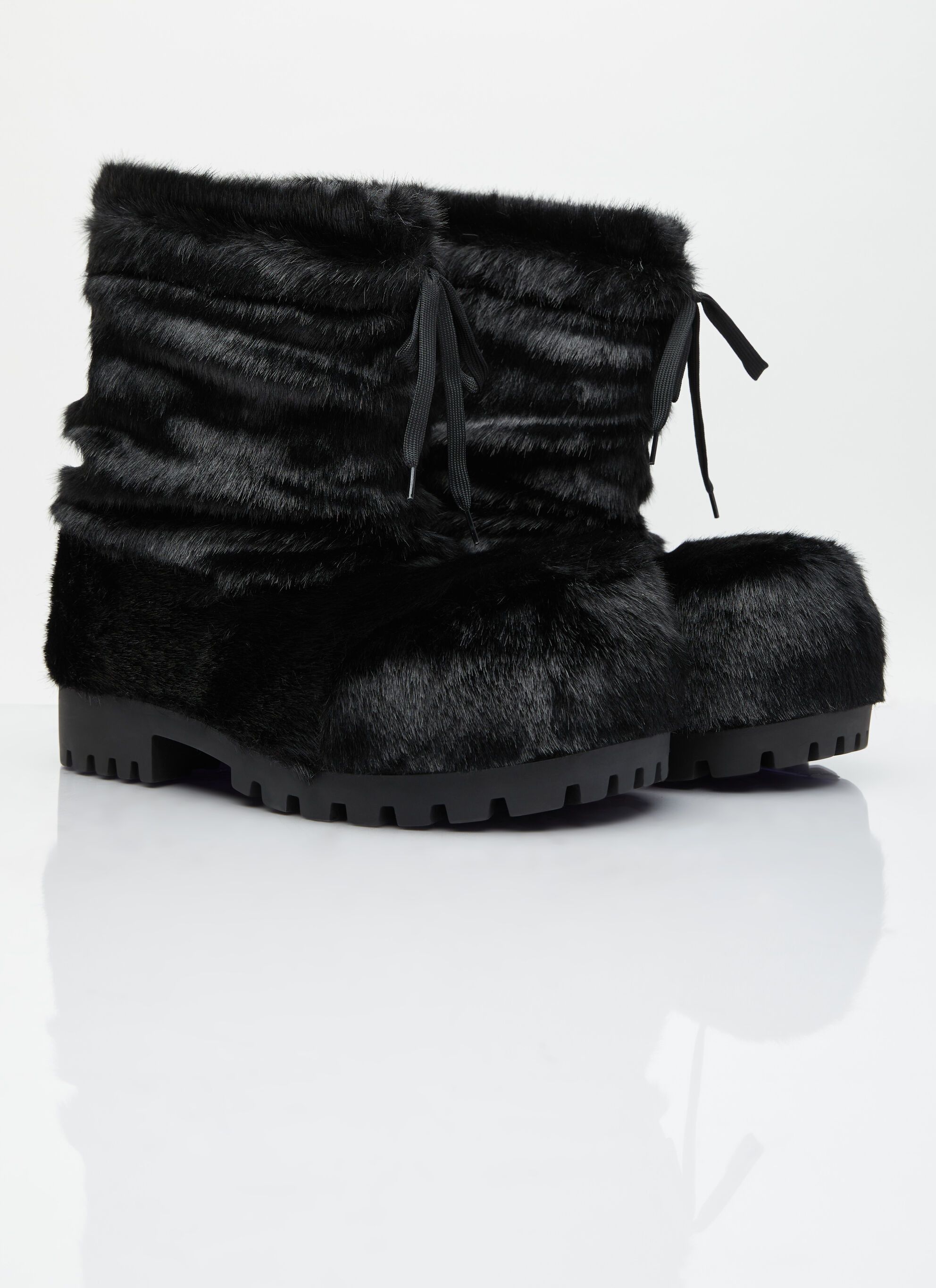 Balenciaga Black Alaska Fake Mink Fur Low Boots Size US 9 / IT 39 - 2 Thumbnail