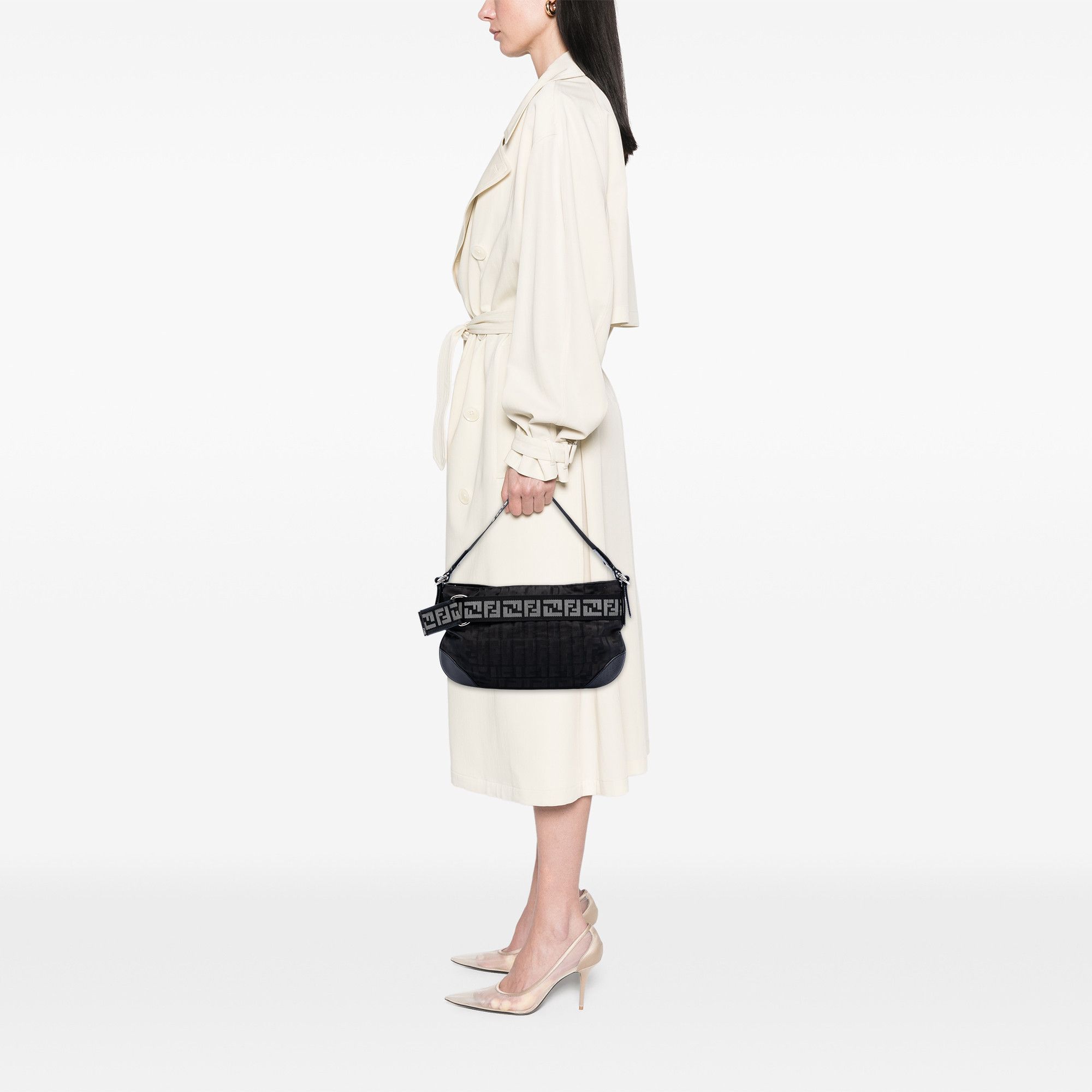 Fendi Fendi Zucca Nylon Zip Code Shoulder Bag Size ONE SIZE - 7 Thumbnail