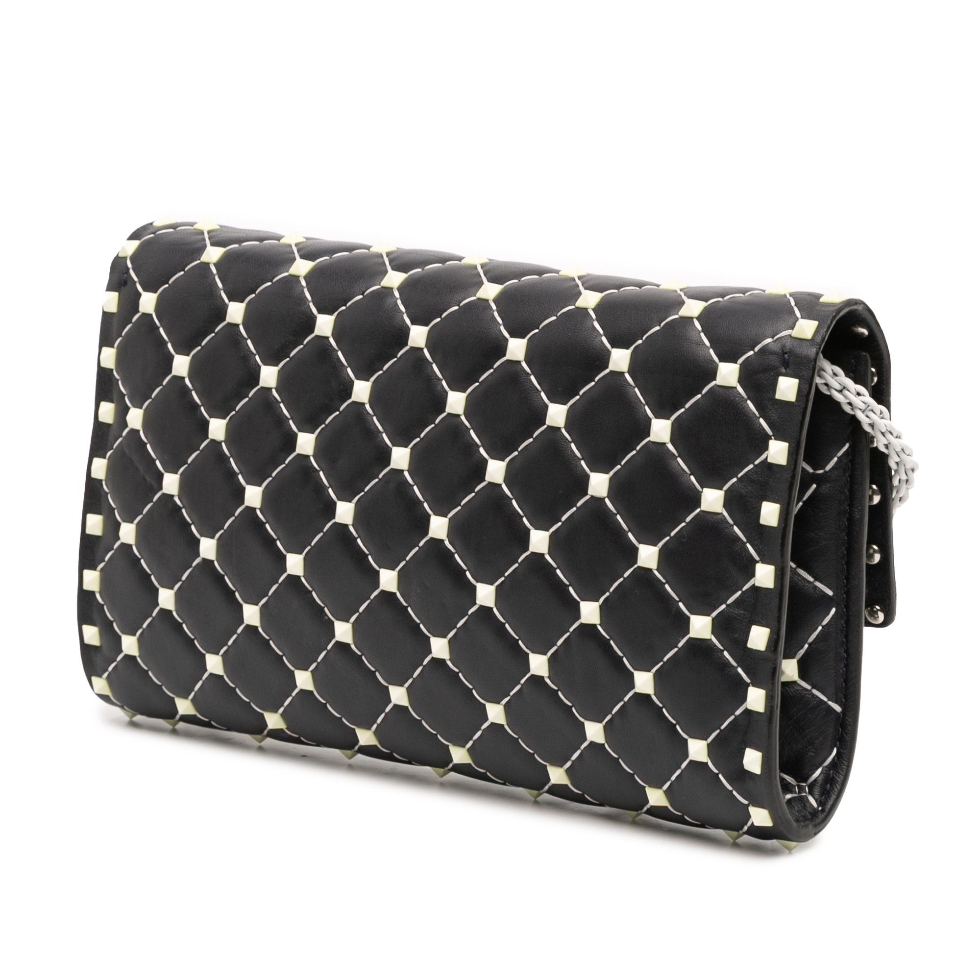 Valentino Valentino Quilted Lambskin Free Rockstud Spike Wallet On Chain Size ONE SIZE - 2 Thumbnail