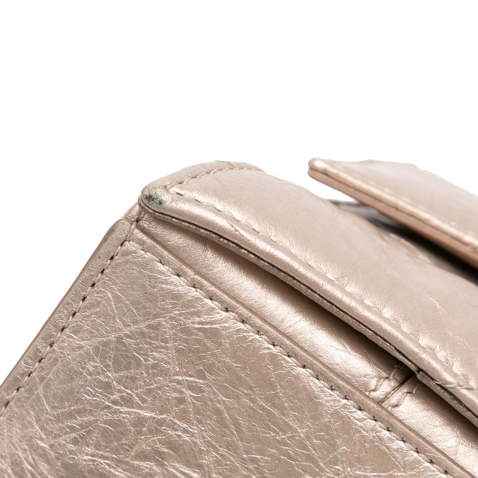 Balenciaga Balenciaga Small Metallic Calfskin Crush Chain Shoulder Bag Size ONE SIZE - 7 Thumbnail