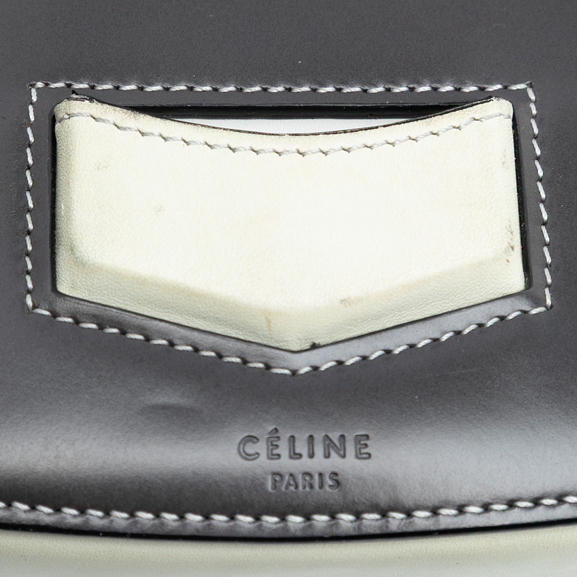 Celine Celine Small Bicolor Glazed Calfskin Trotteur Crossbody Size ONE SIZE - 5 Thumbnail