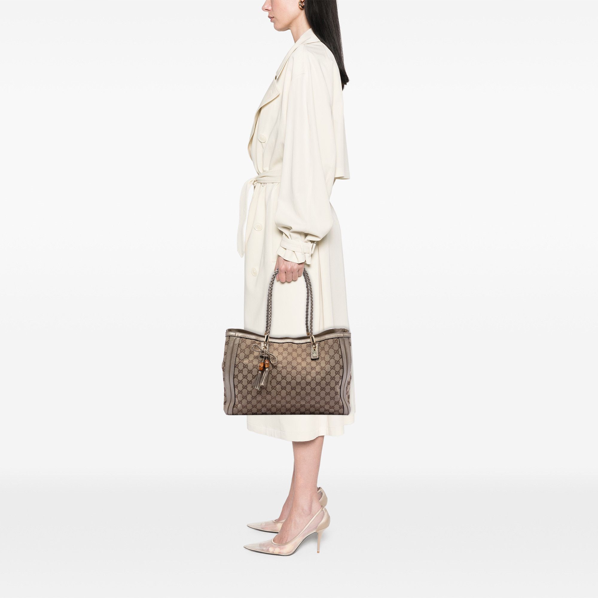 Gucci Gucci Medium GG Canvas Bella Tote Size ONE SIZE - 7 Thumbnail