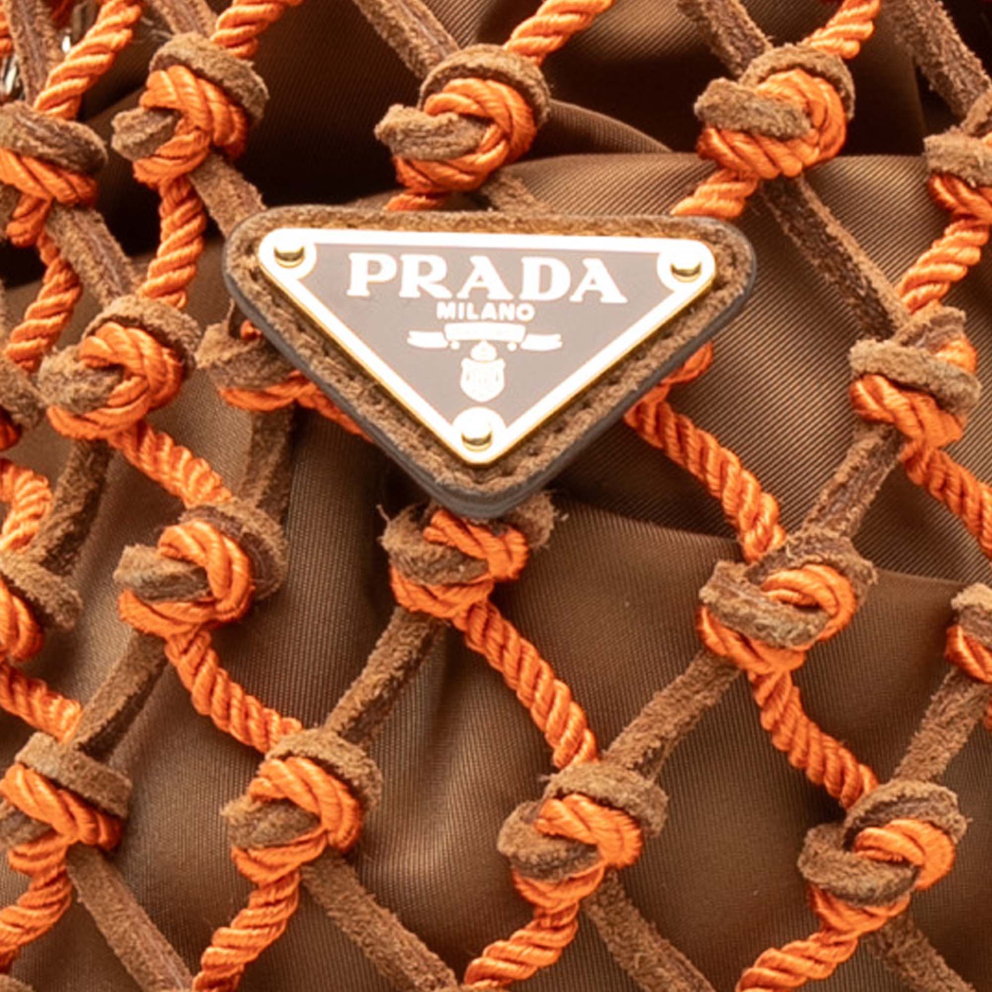 Prada Prada Small Suede Macrame Noue Shoulder Bag Size ONE SIZE - 5 Thumbnail