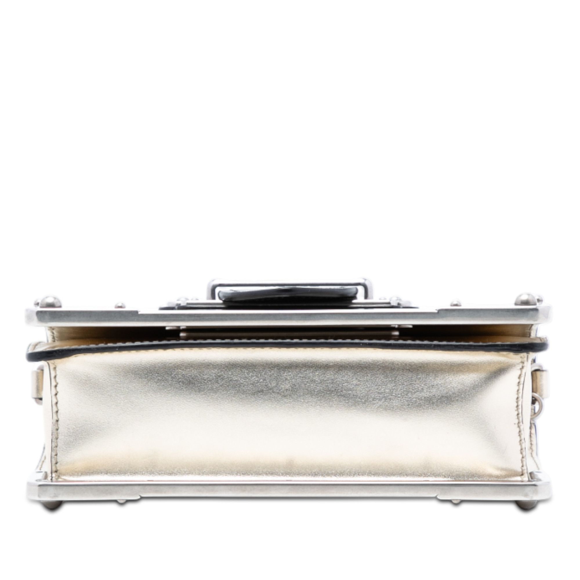 Prada Prada Saffiano Trimmed Metallic Vitello Cahier Bag Size ONE SIZE - 3 Thumbnail