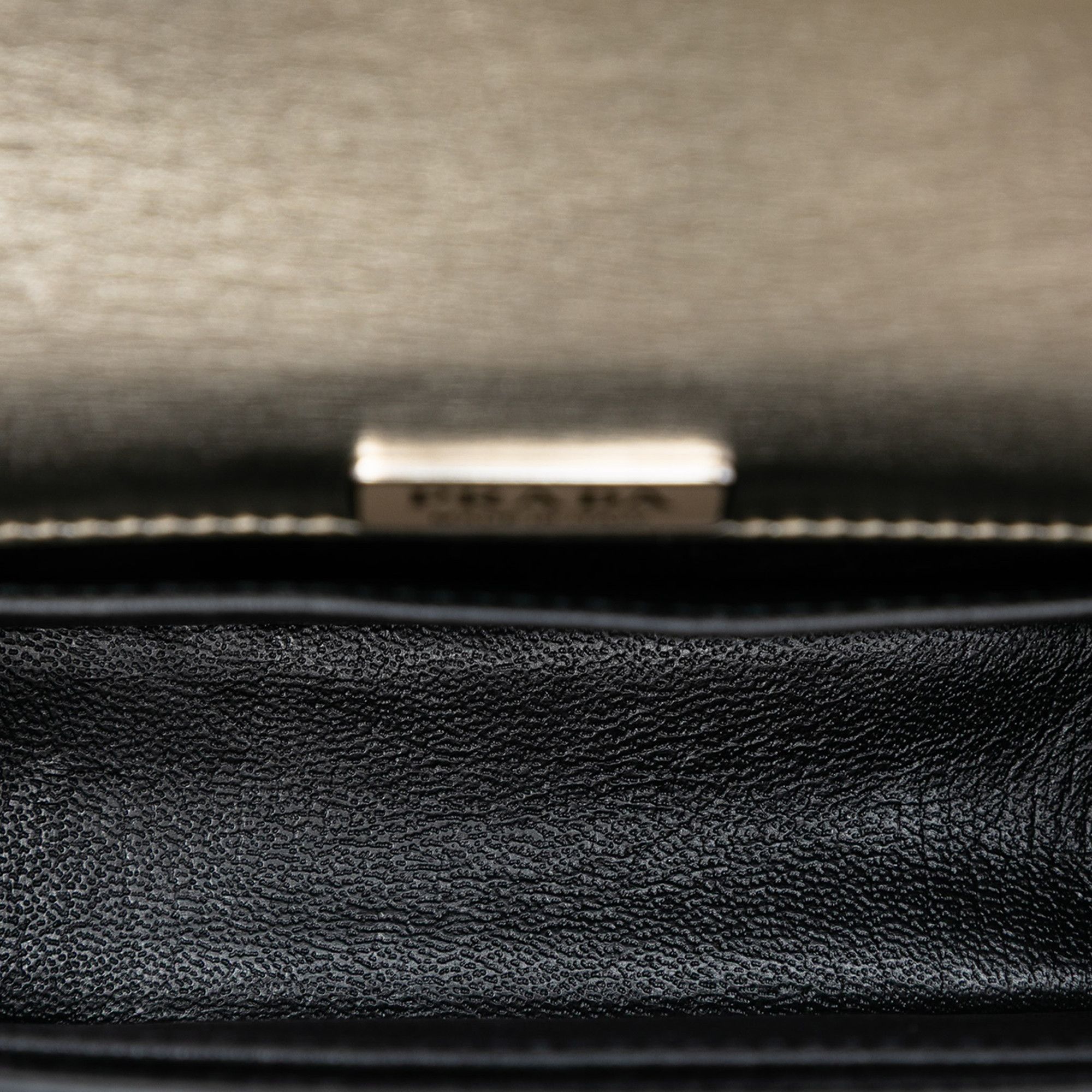 Prada Prada Saffiano Trimmed Metallic Vitello Cahier Bag Size ONE SIZE - 4 Thumbnail