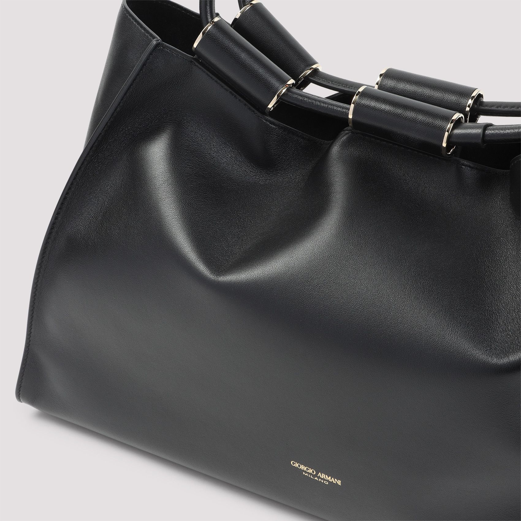 Giorgio Armani Giorgio Armani Leather Shopping Bag Size ONE SIZE - 3 Thumbnail
