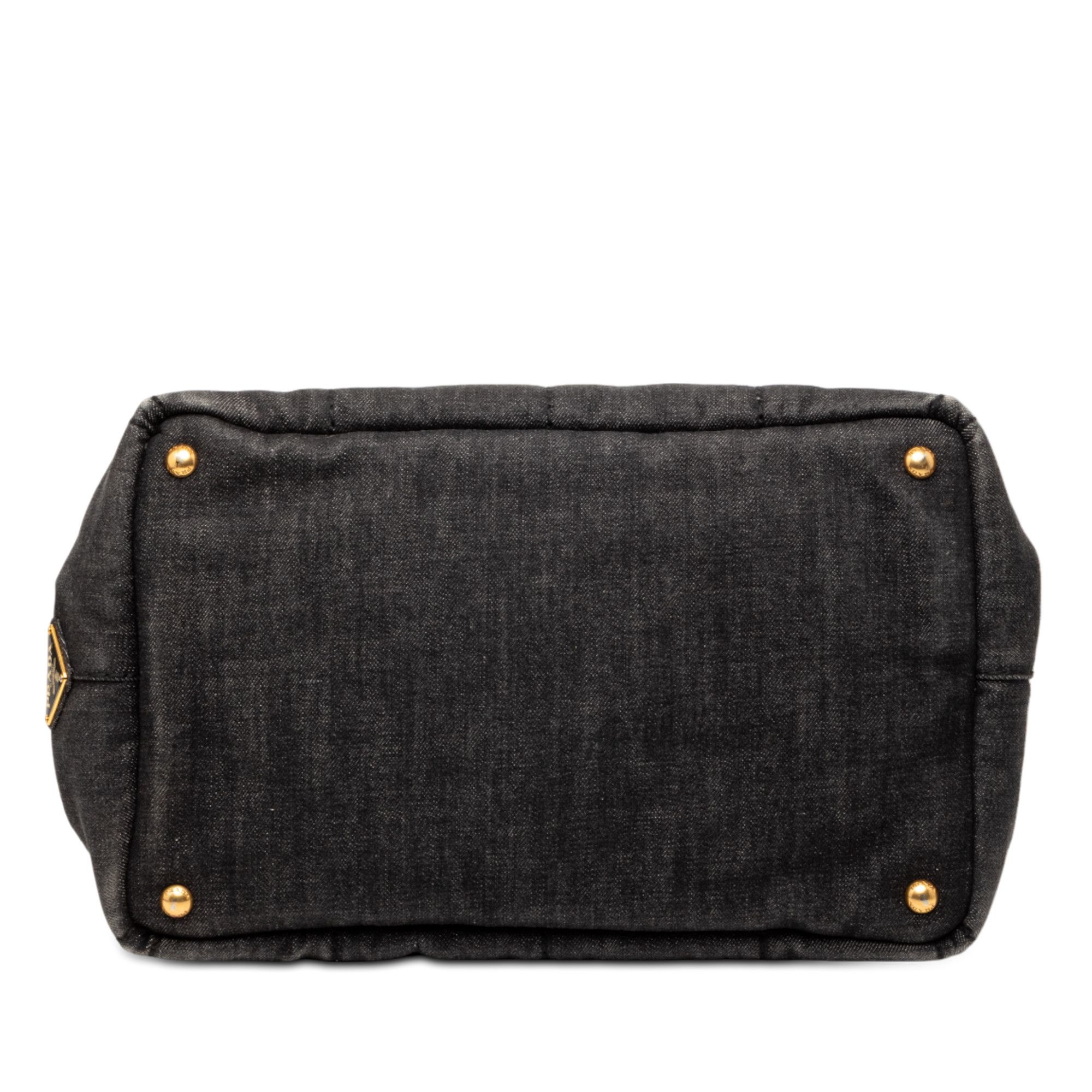 Prada Prada Small Denim Canapa Logo Satchel Size ONE SIZE - 3 Thumbnail