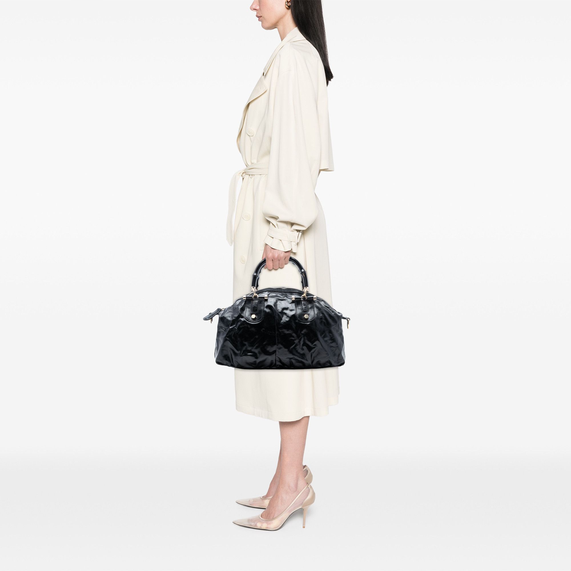 Gucci Gucci Coated Canvas Bamboo Dialux Pop Satchel Size ONE SIZE - 7 Thumbnail