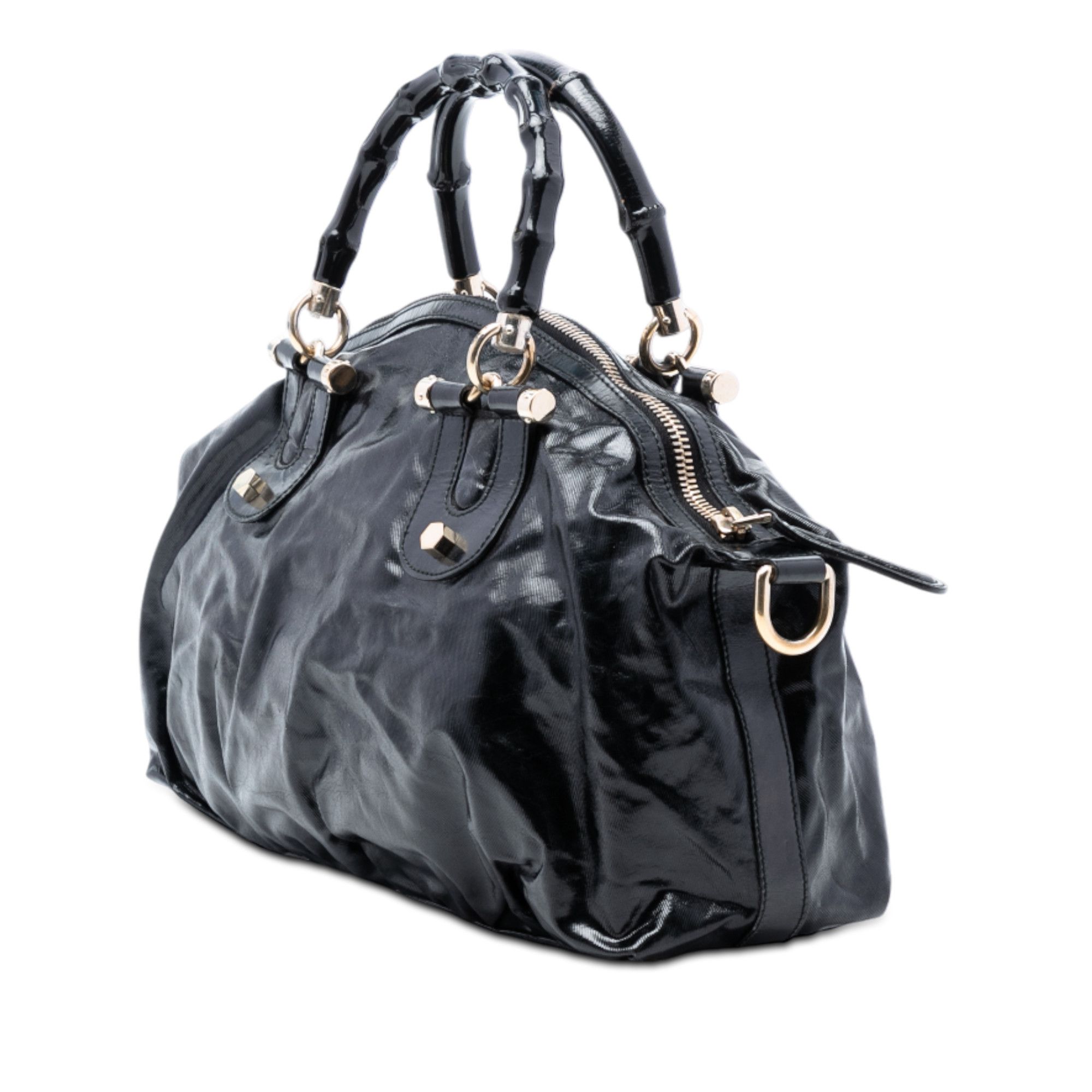 Gucci Gucci Coated Canvas Bamboo Dialux Pop Satchel Size ONE SIZE - 2 Thumbnail