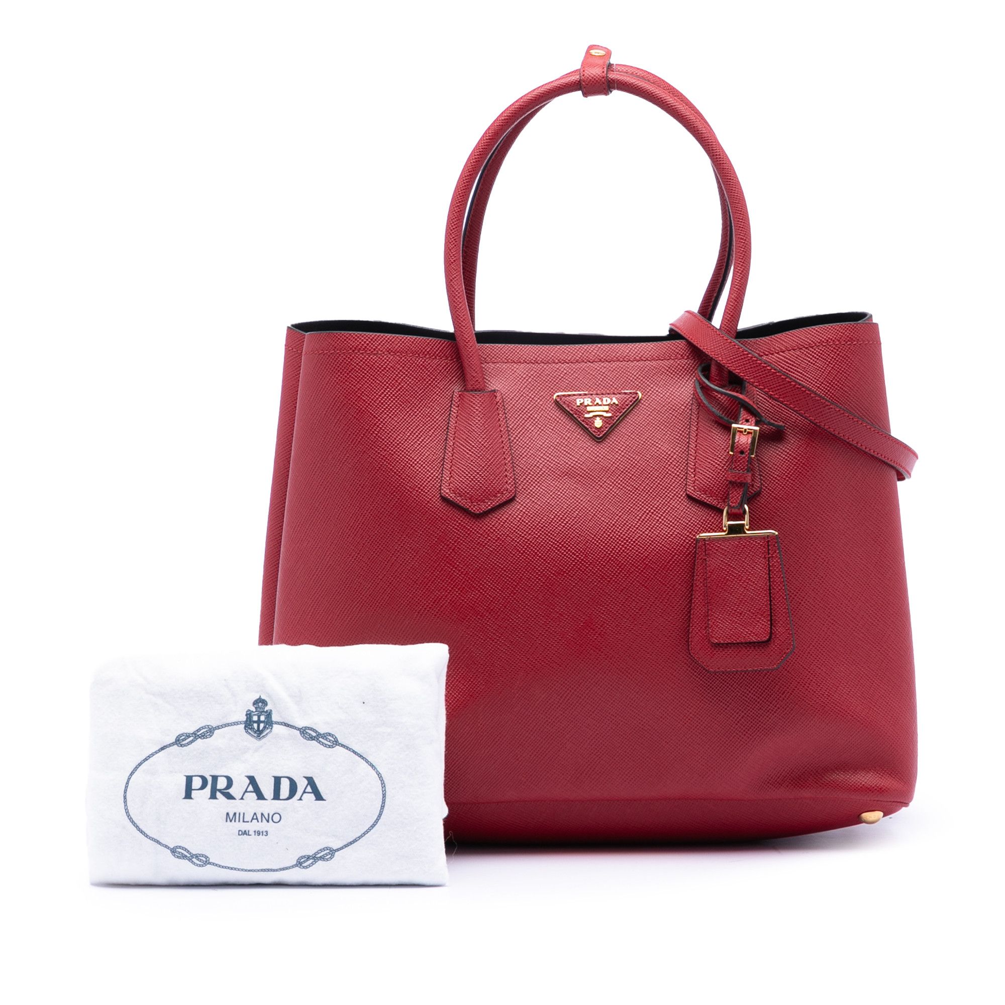 Prada Prada Large Saffiano Cuir Double Satchel Size ONE SIZE - 8 Thumbnail