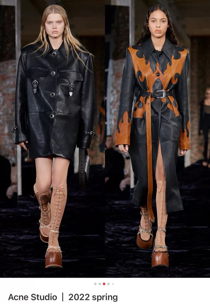 Acne Studios Acne Studios Colorful Leather Coat Size XS / US 0-2 / IT 36-38 - 7 Thumbnail