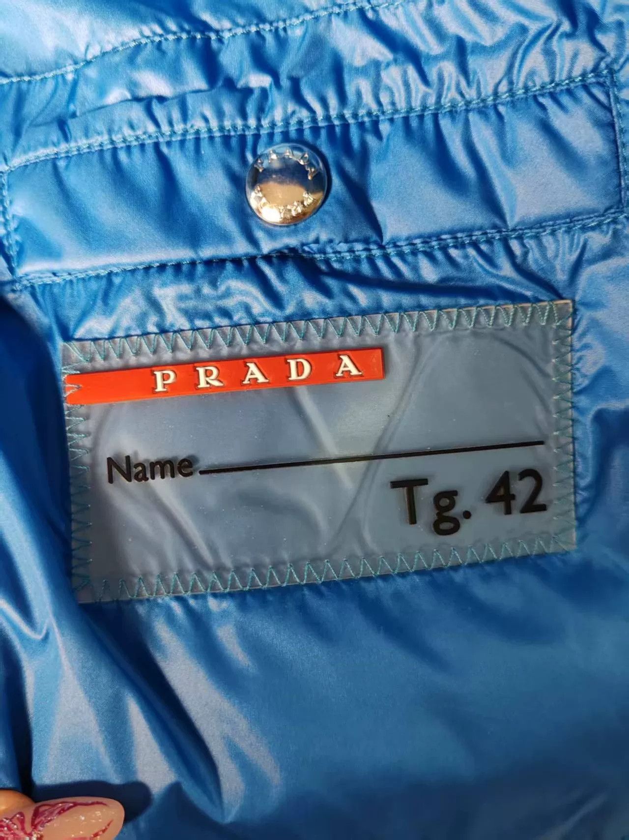 Prada Prada Blue Down Vest with Triangle Logo Size US M / EU 48-50 / 2 - 4 Thumbnail