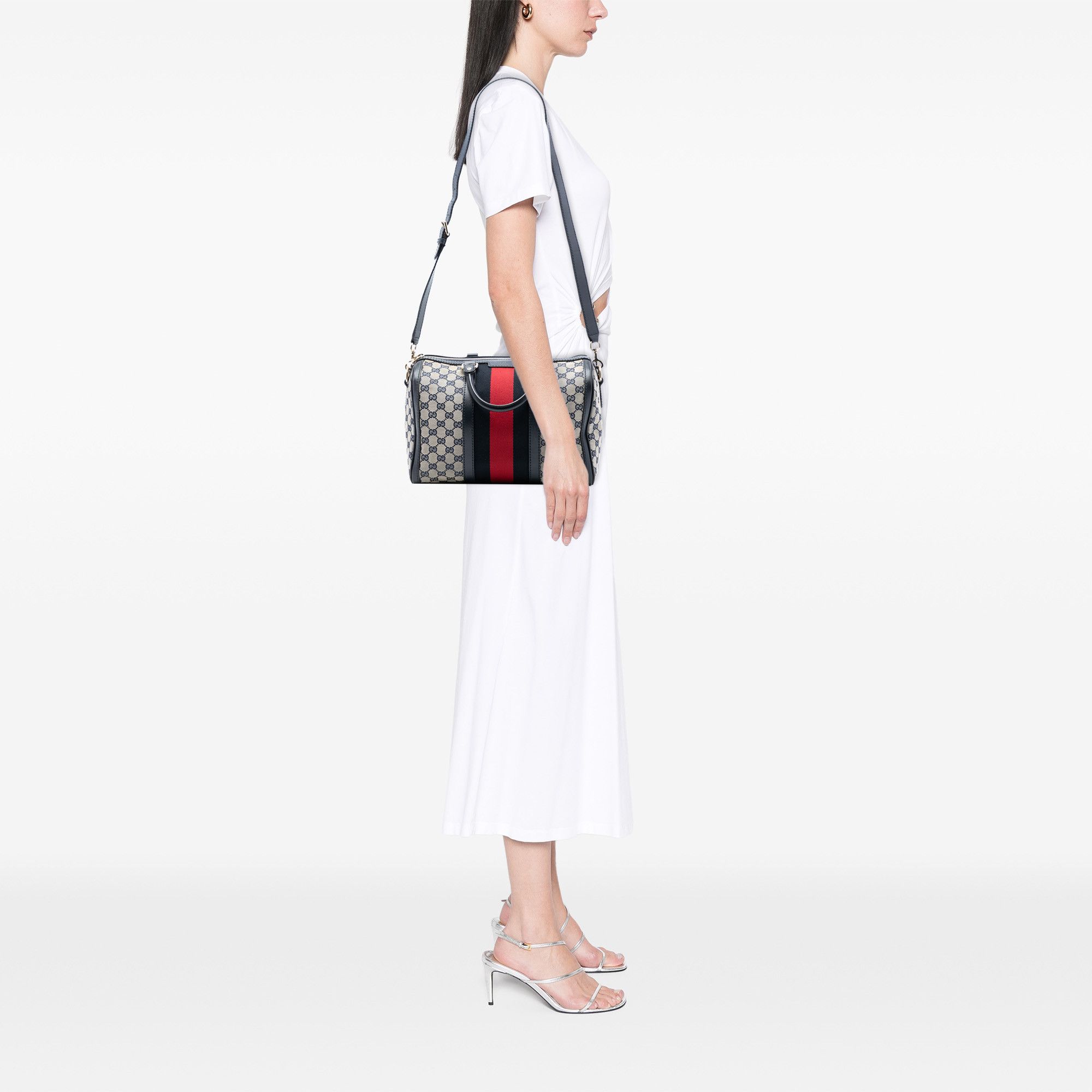 Gucci Gucci Medium GG Canvas Web Joy Boston Bag Size ONE SIZE - 7 Thumbnail