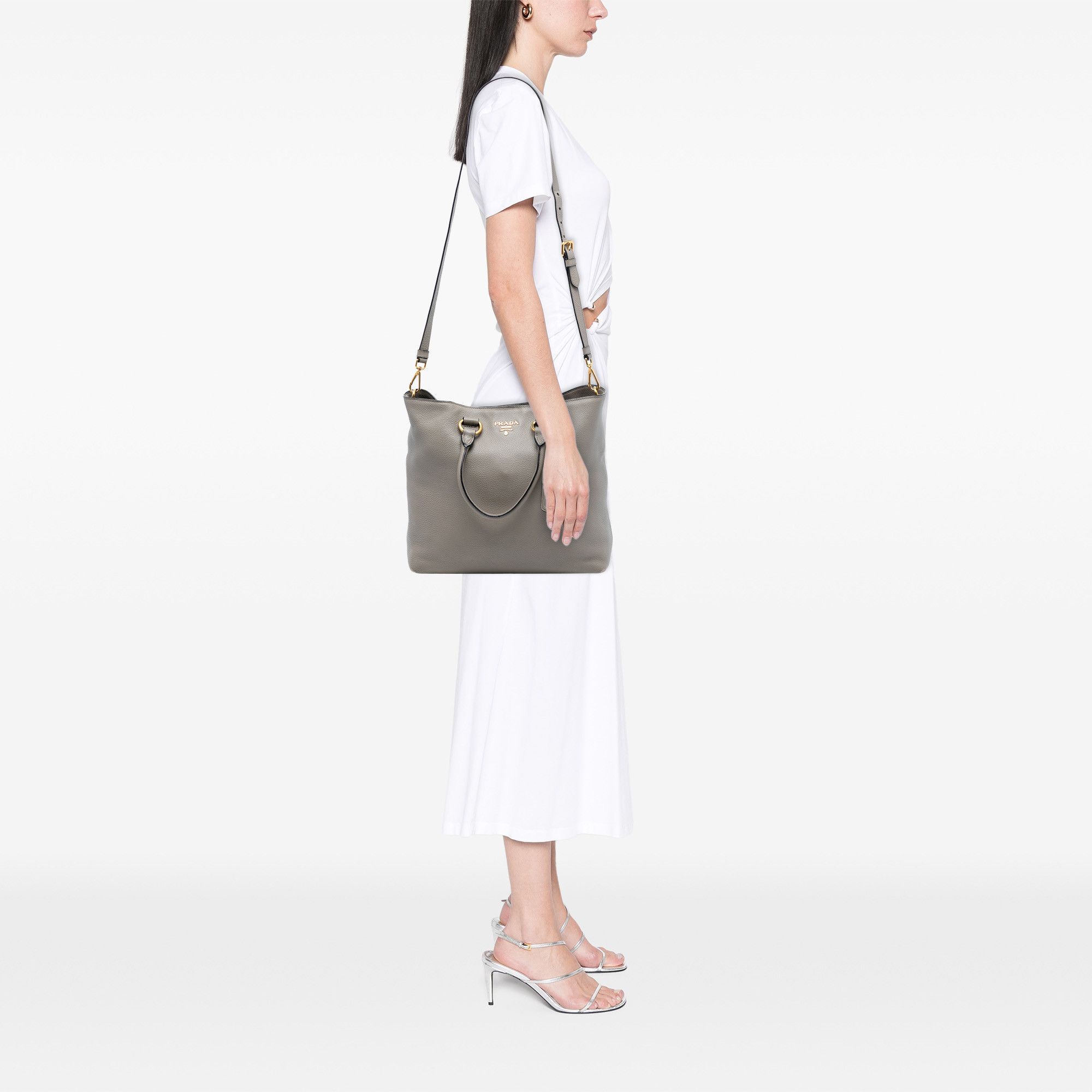 Prada Prada Vitello Daino Open Convertible Tote Size ONE SIZE - 6 Thumbnail