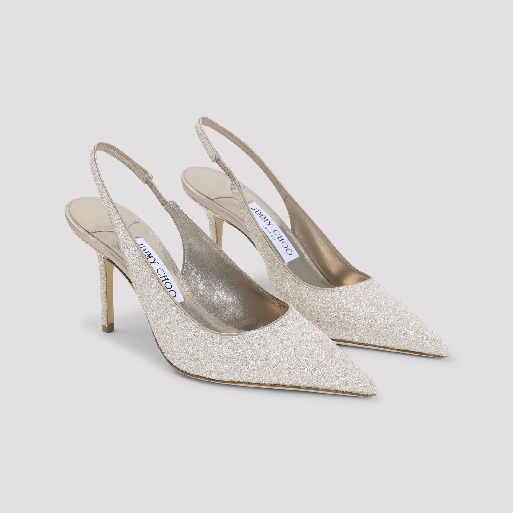 Jimmy Choo Jimmy Choo Love85 Caviar Glitter Pumps Size US 7.5 / IT 37.5 - 3 Thumbnail