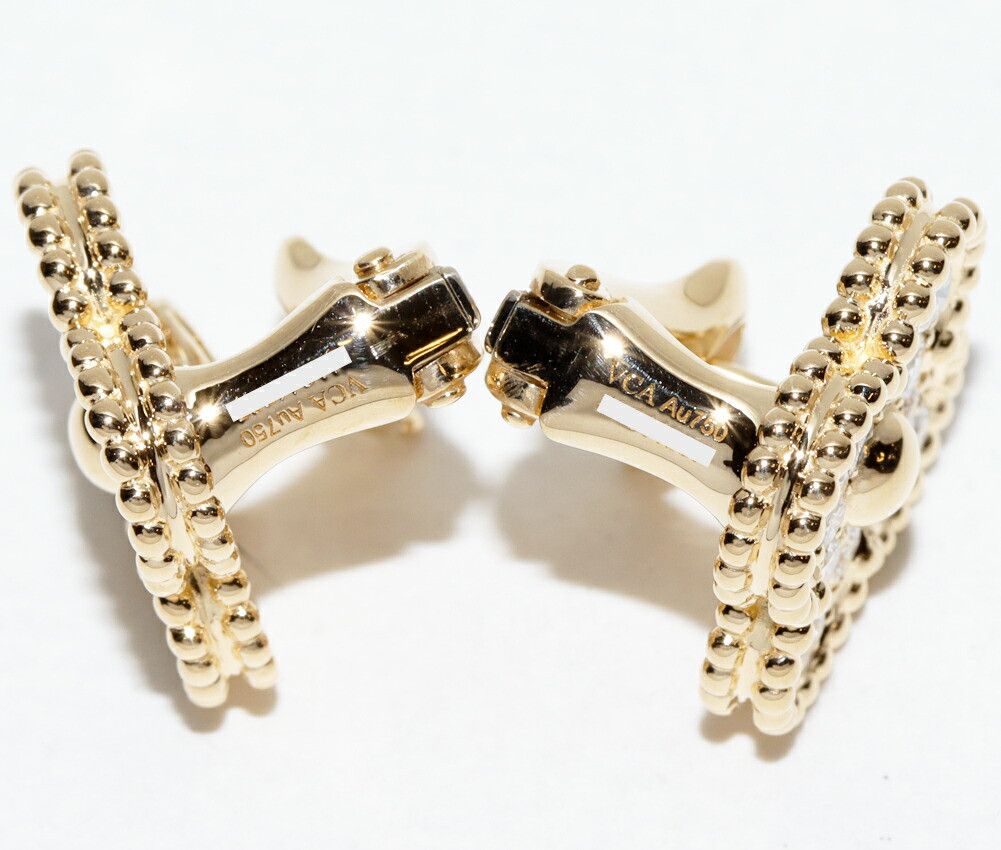 Van Cleef & Arpels Van Cleef & Arpels Van Cleef & Arpels Vintage Alhambra Au750 Diamond Earrings Precious Metal Earrings VCARA44700 DUTY FREE for USA Size ONE SIZE - 5 Thumbnail