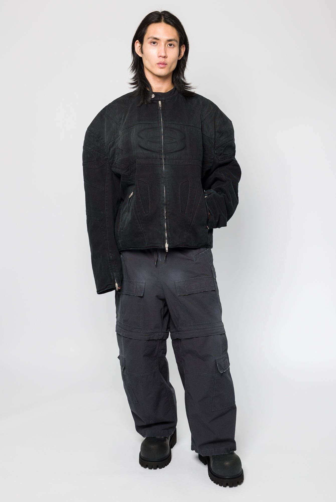 Balenciaga Balenciaga Black Racer Denim Jacket Size US XS / EU 42 / 0 - 3 Thumbnail