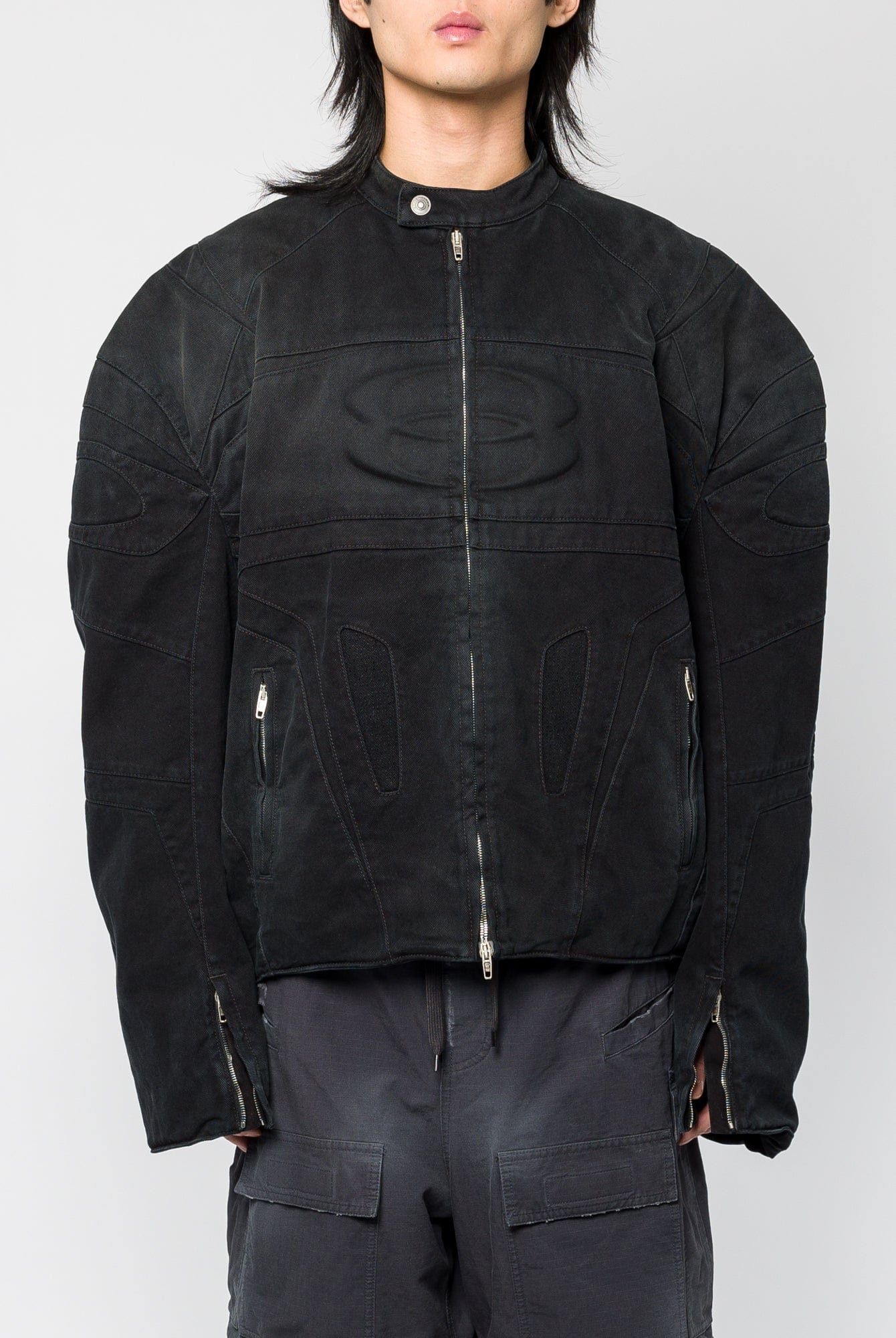 Balenciaga Balenciaga Black Racer Denim Jacket Size US S / EU 44-46 / 1 - 2 Thumbnail
