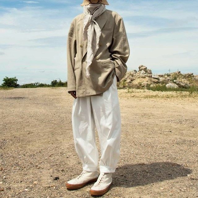Other Other Hed Mayner FALLING BACK DOUBLE BREASTED JACKET Linen Jacket Textile Outerwear SS22_J22 DUTY FREE for USA Size ONE SIZE - 3 Thumbnail