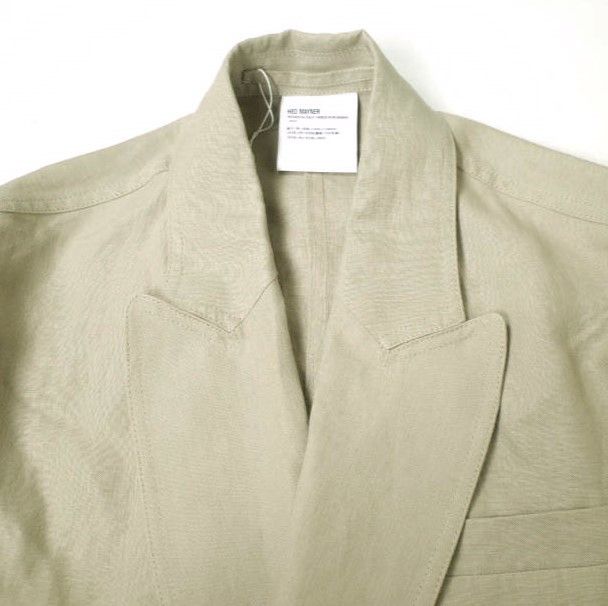 Other Other Hed Mayner FALLING BACK DOUBLE BREASTED JACKET Linen Jacket Textile Outerwear SS22_J22 DUTY FREE for USA Size ONE SIZE - 6 Thumbnail