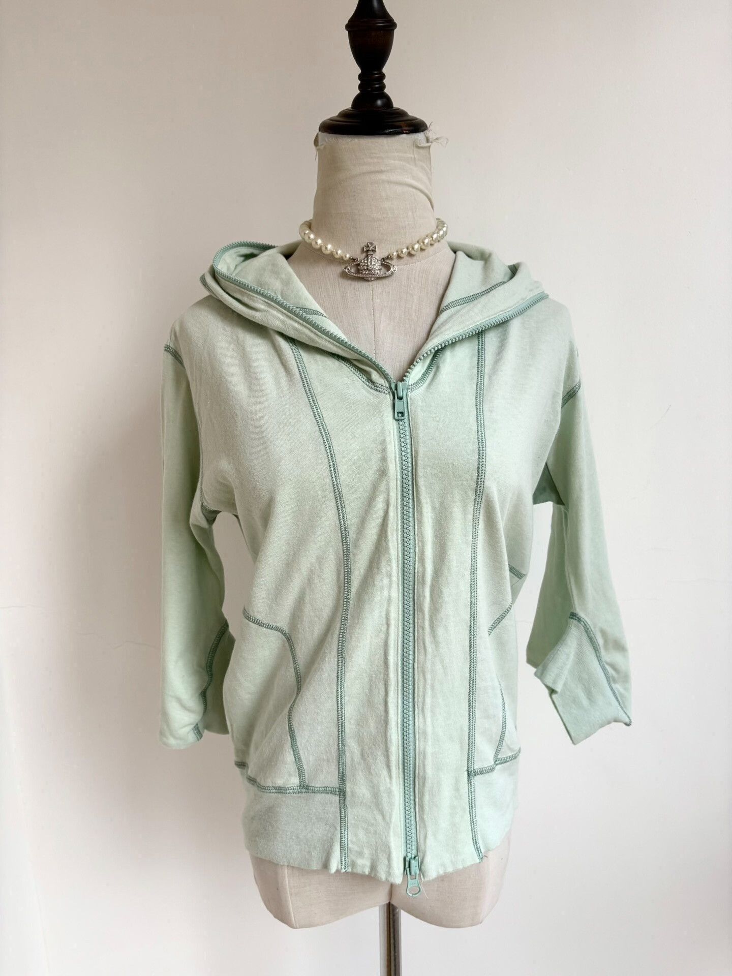 Vivienne Westwood Vivienne Westwood Mint Green Hoodie Size M / US 6-8 / IT 42-44 - 7 Thumbnail