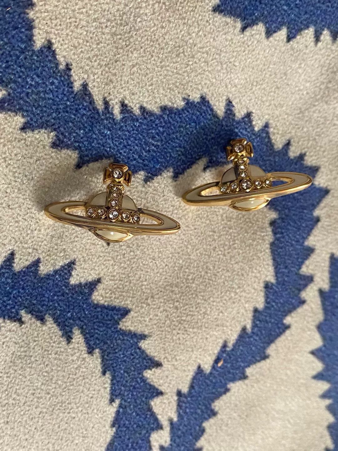 Vivienne Westwood Vivienne Westwood White Enamel Earrings Size ONE SIZE - 2 Thumbnail