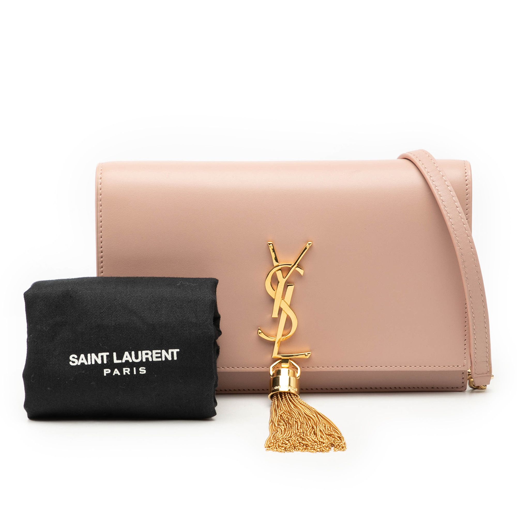 Yves Saint Laurent Yves Saint Laurent Smooth Calfskin Monogram Kate Tassel Wallet on Chain Size ONE SIZE - 8 Thumbnail
