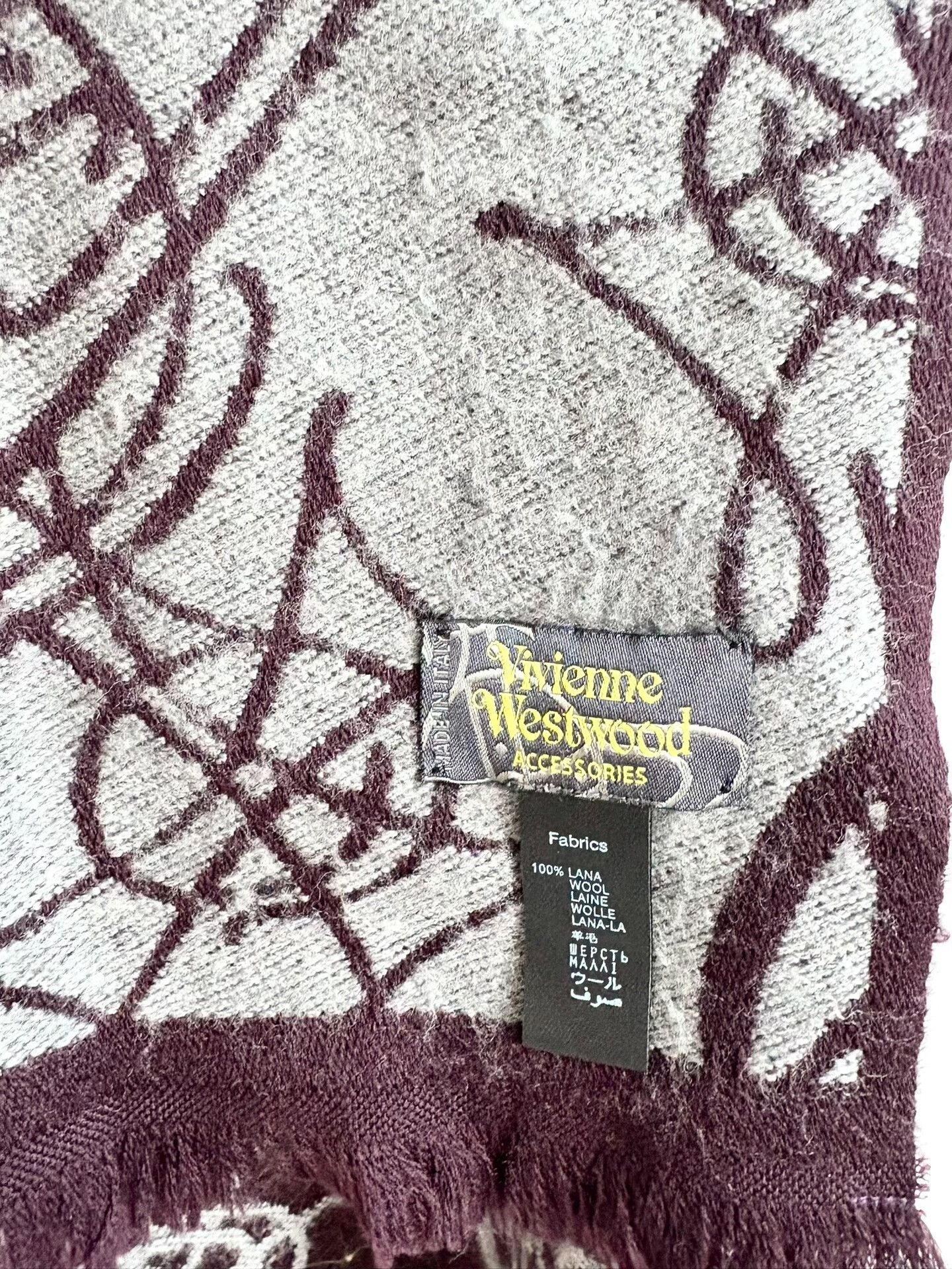 Vivienne Westwood Vivienne Westwood Gray Saturn Scarf Size ONE SIZE - 5 Thumbnail