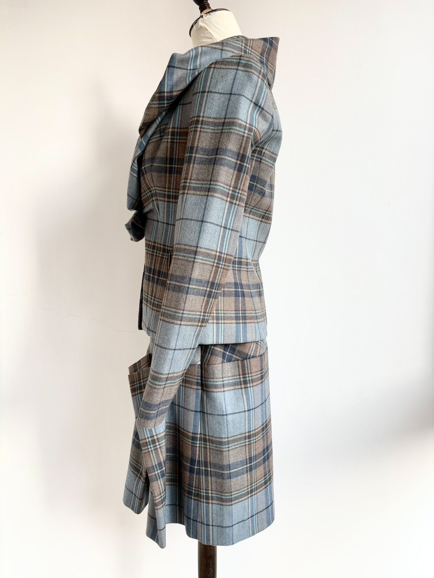Vivienne Westwood Vivienne Westwood Gray Blue Check Set Size S / US 4 / IT 40 - 4 Thumbnail