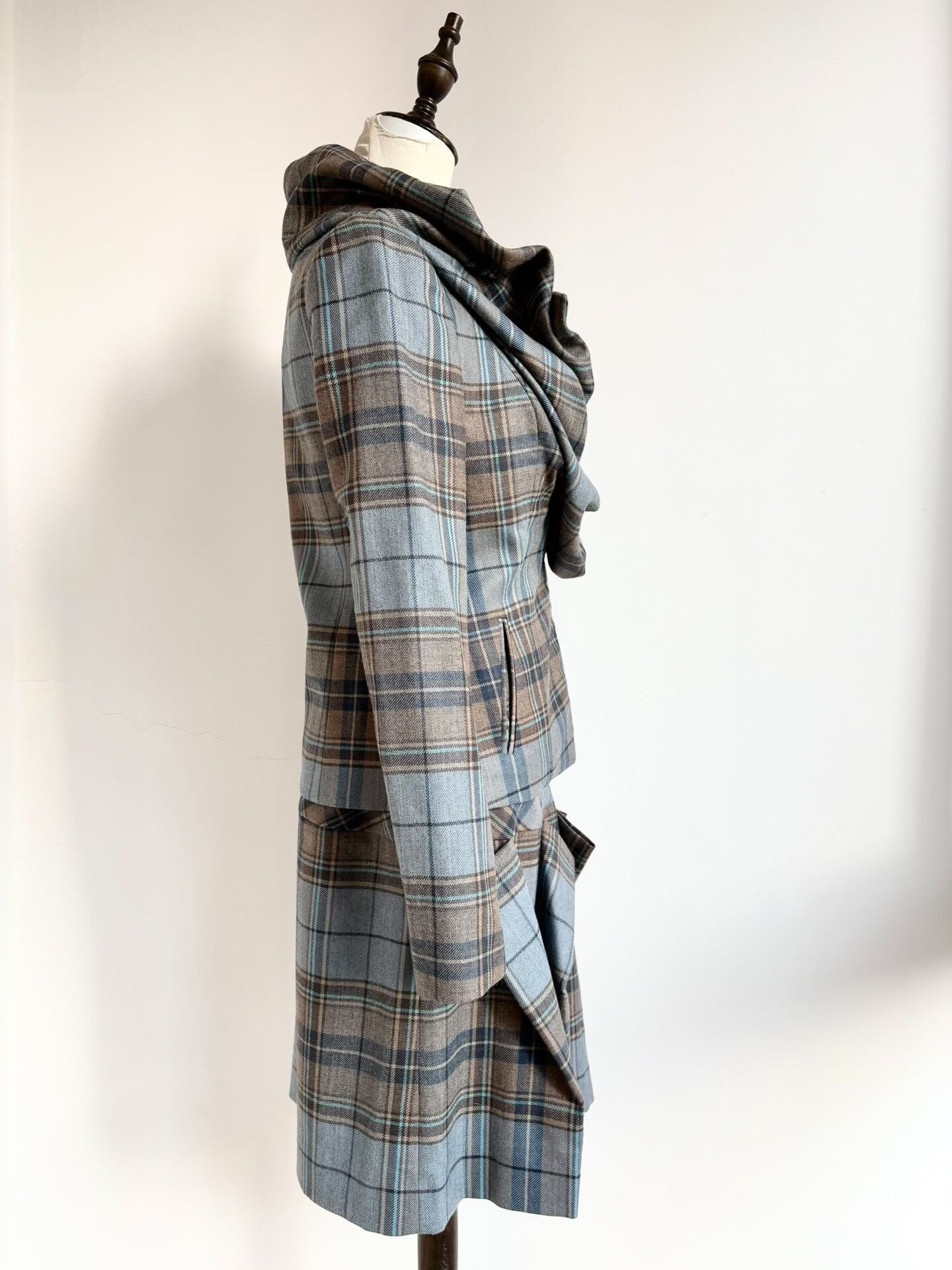 Vivienne Westwood Vivienne Westwood Gray Blue Check Set Size S / US 4 / IT 40 - 6 Thumbnail