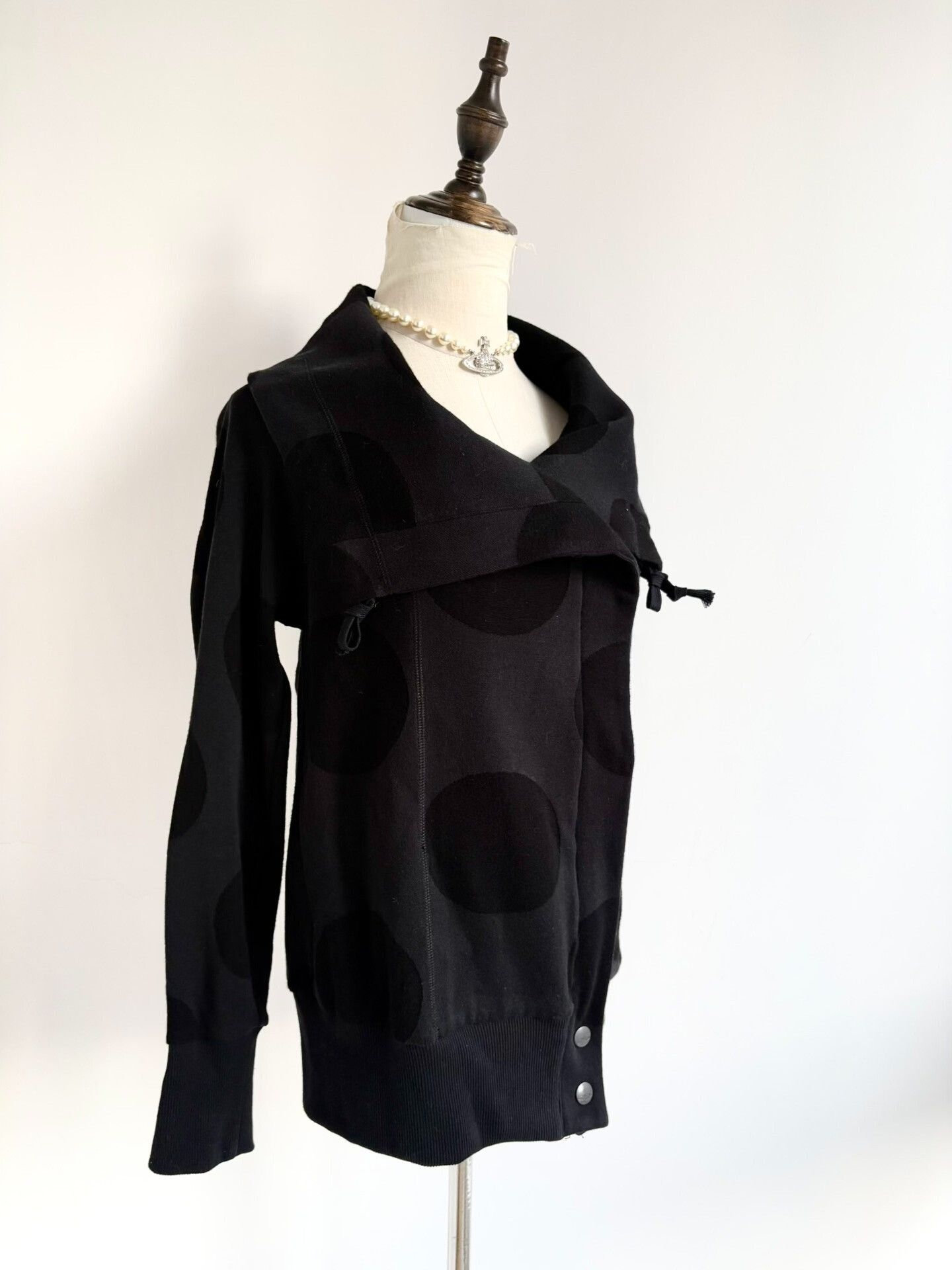 Vivienne Westwood Vivienne Westwood Black Polka Dot Hoodie Size M / US 6-8 / IT 42-44 - 5 Thumbnail