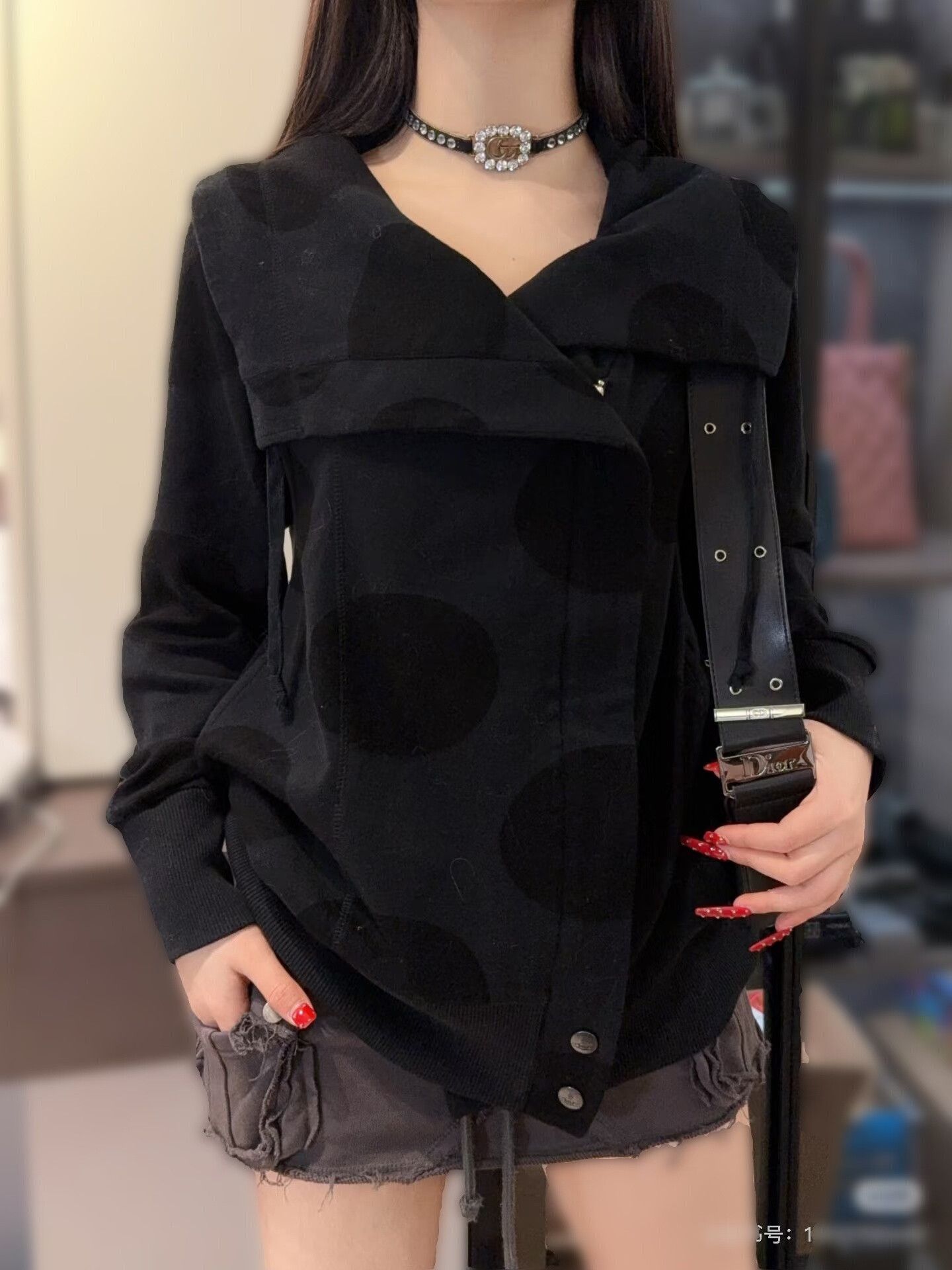Vivienne Westwood Vivienne Westwood Black Polka Dot Hoodie Size M / US 6-8 / IT 42-44 - 9 Thumbnail